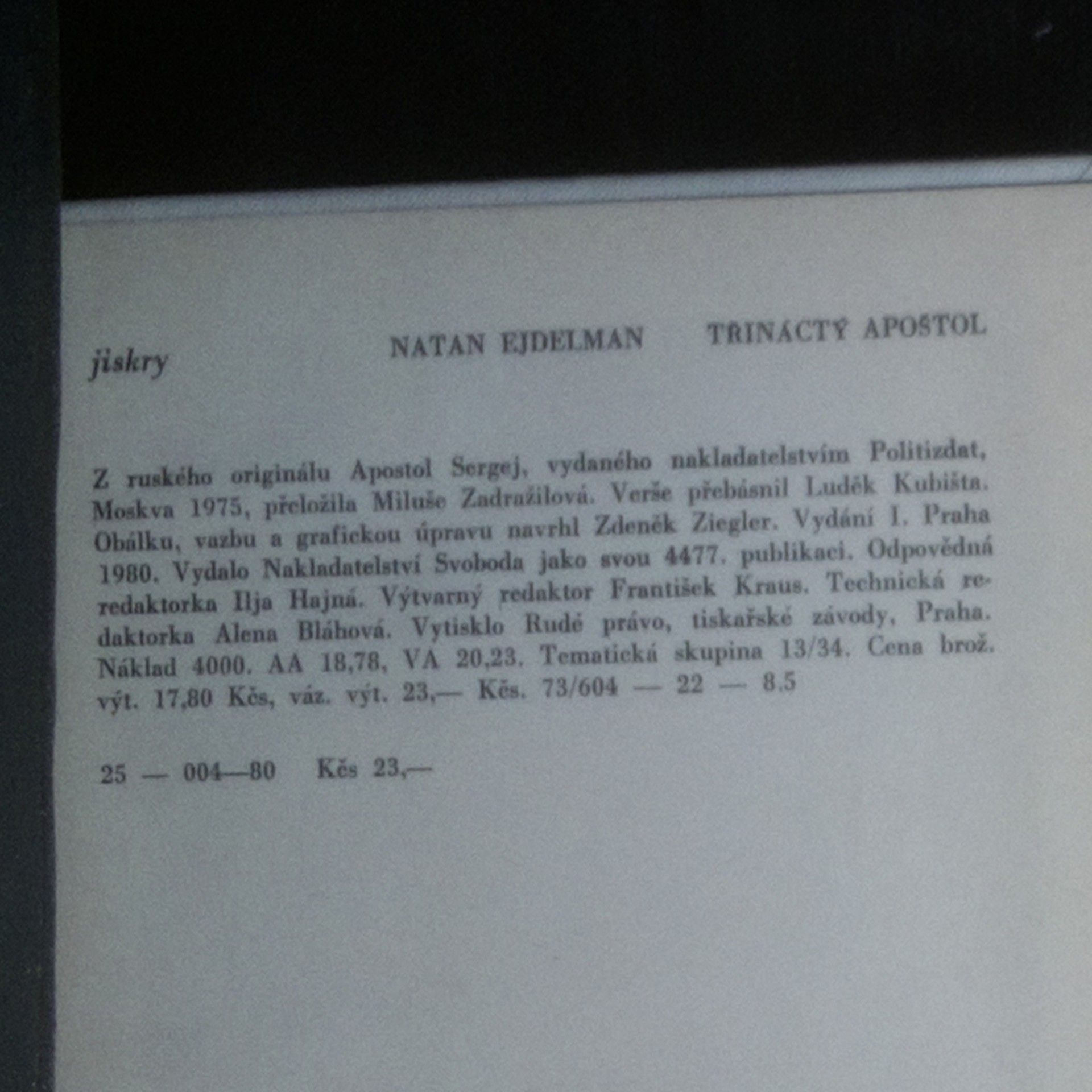 Natan Jakovlevič Ejdelman Třináctý apoštol