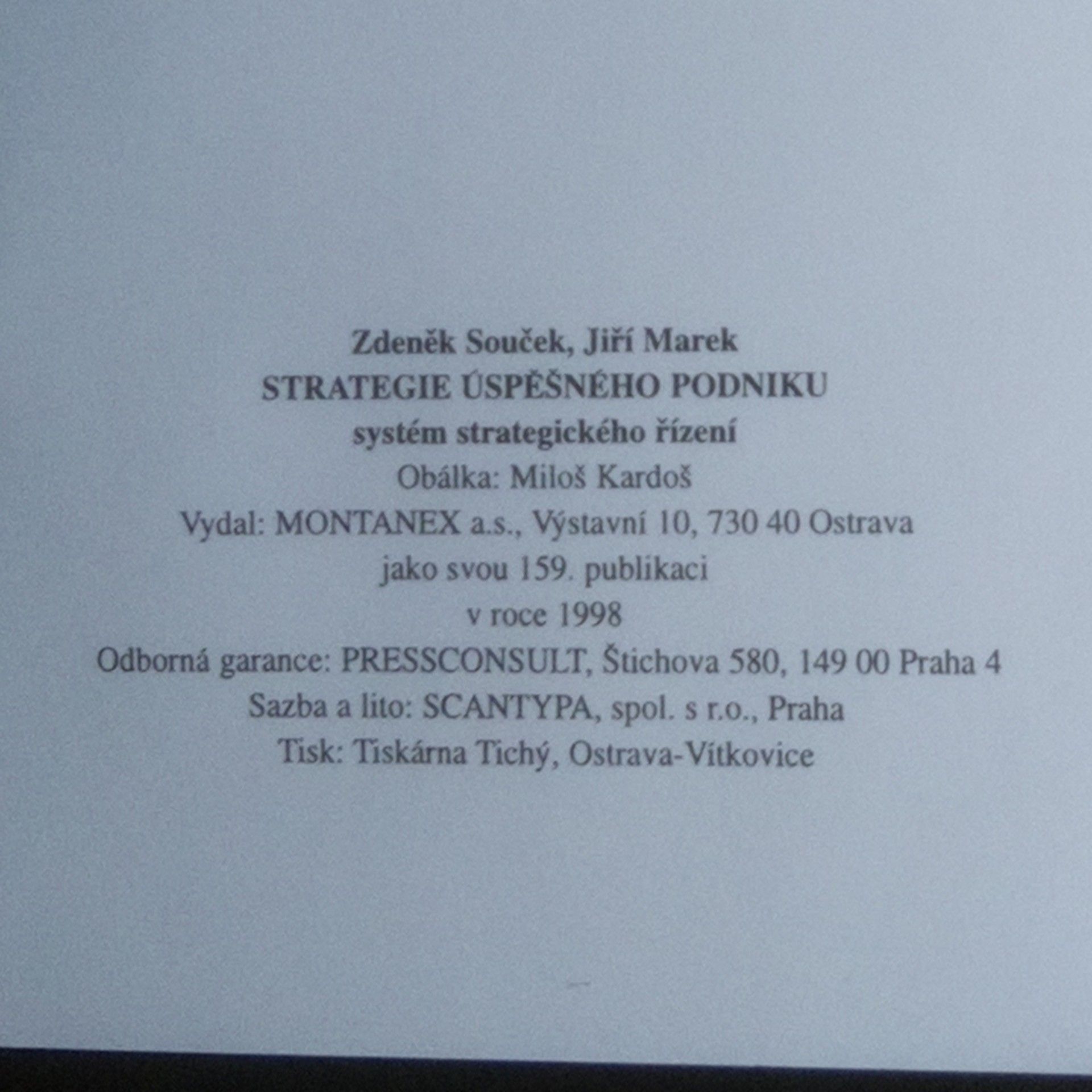 Jiří Marek Strategie úspěšného podniku