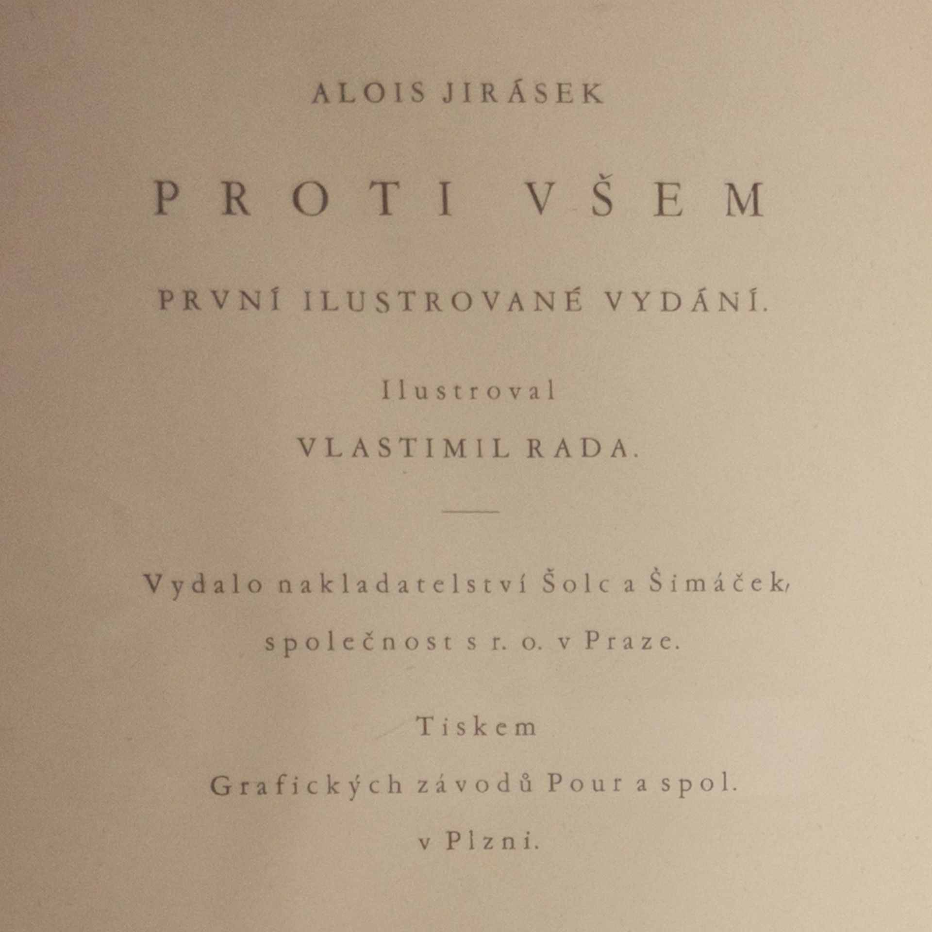 Alois Jirásek Proti všem