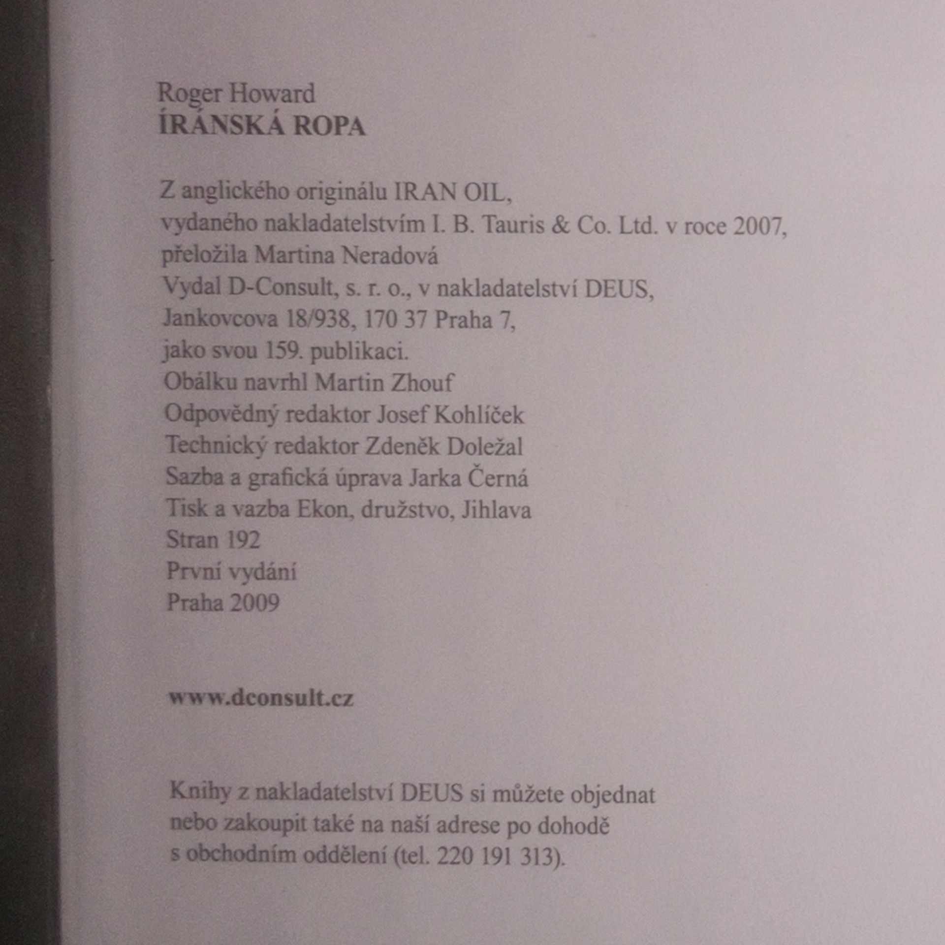 Roger Howard Íránská ropa