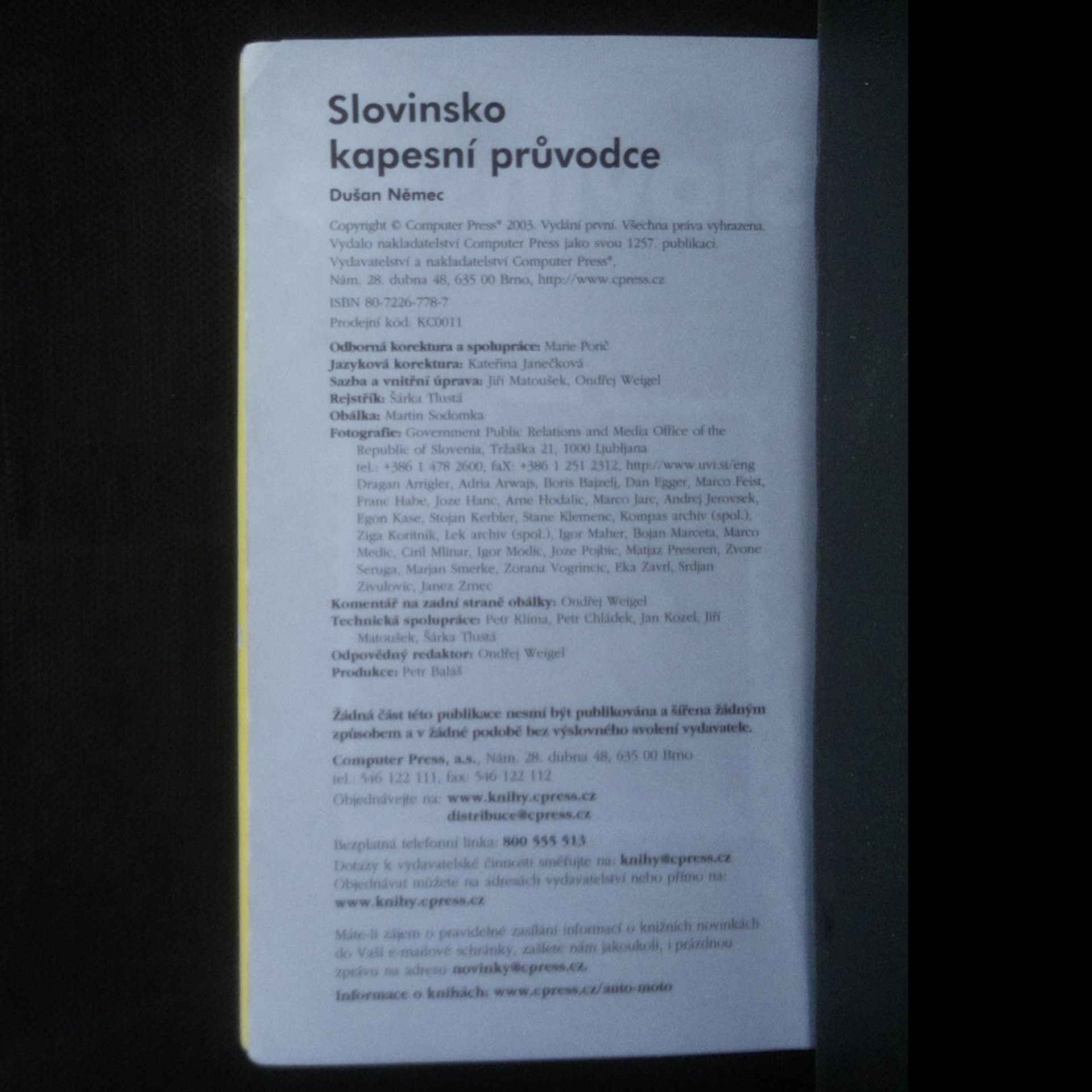Dušan Němec Slovinsko. Kapesní průvodce