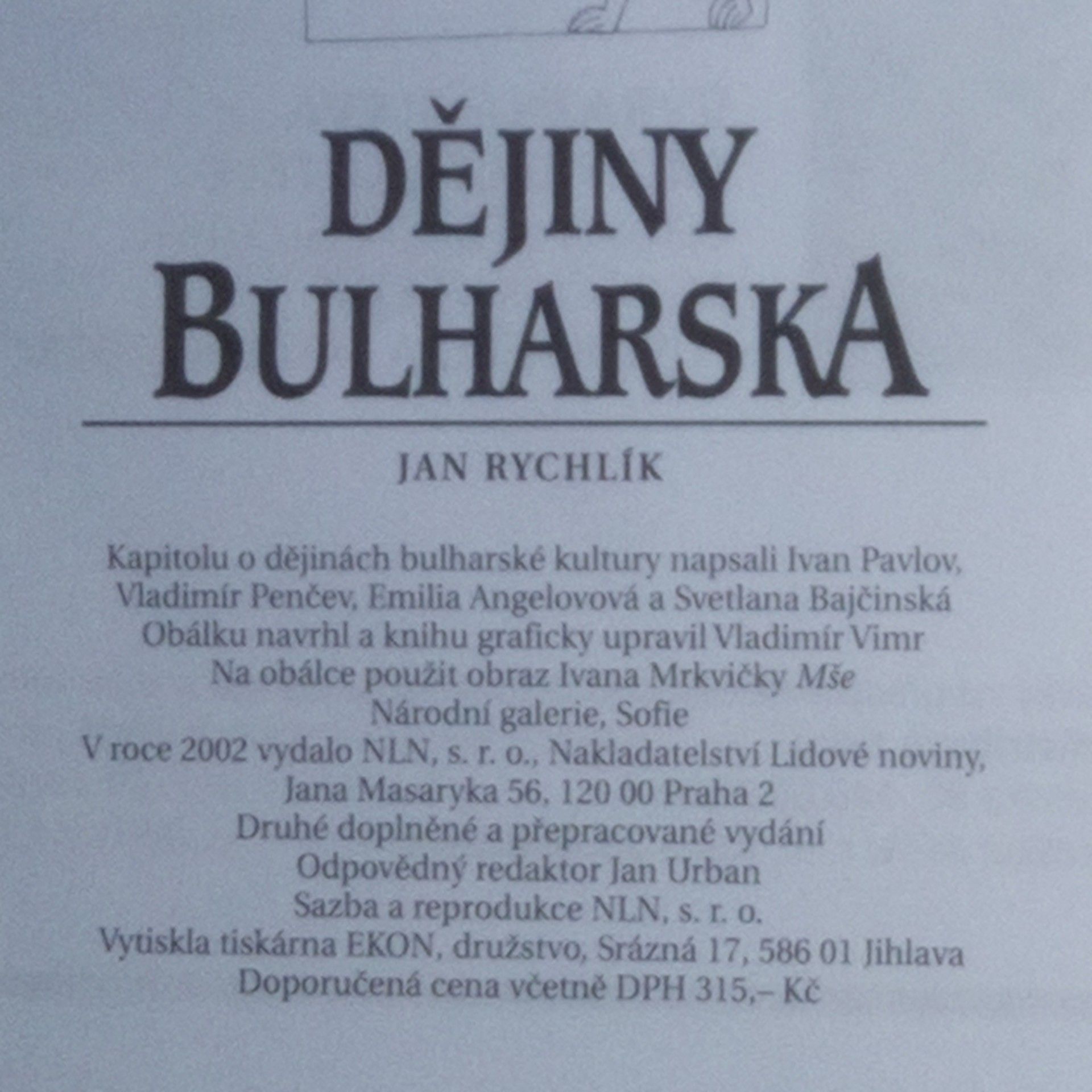 Jan Rychlík Dějiny Bulharska