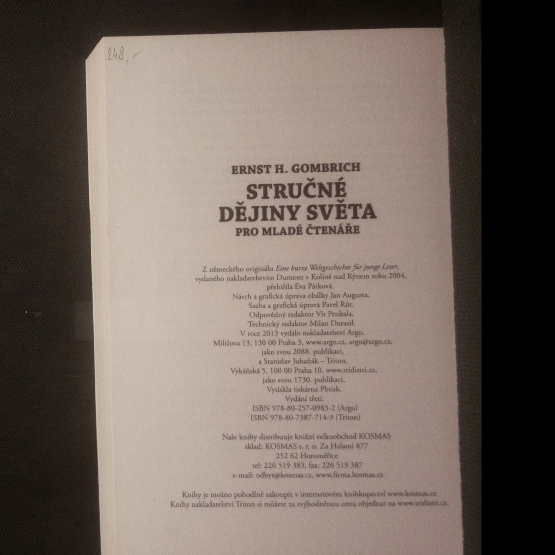 Ernst Gombrich Stručné dějiny světa pro mladé čtenáře