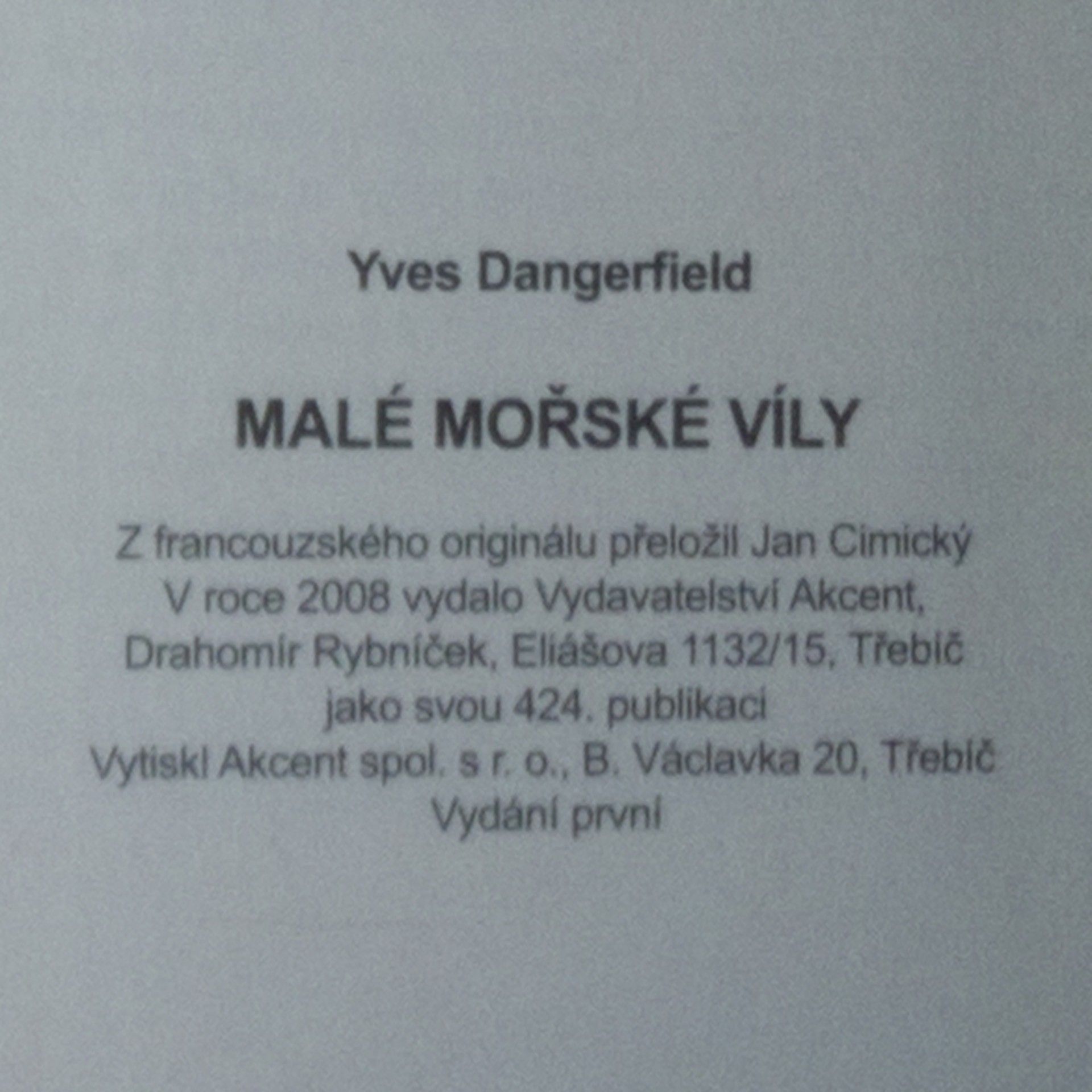 Yves Dangerfield Malé mořské víly