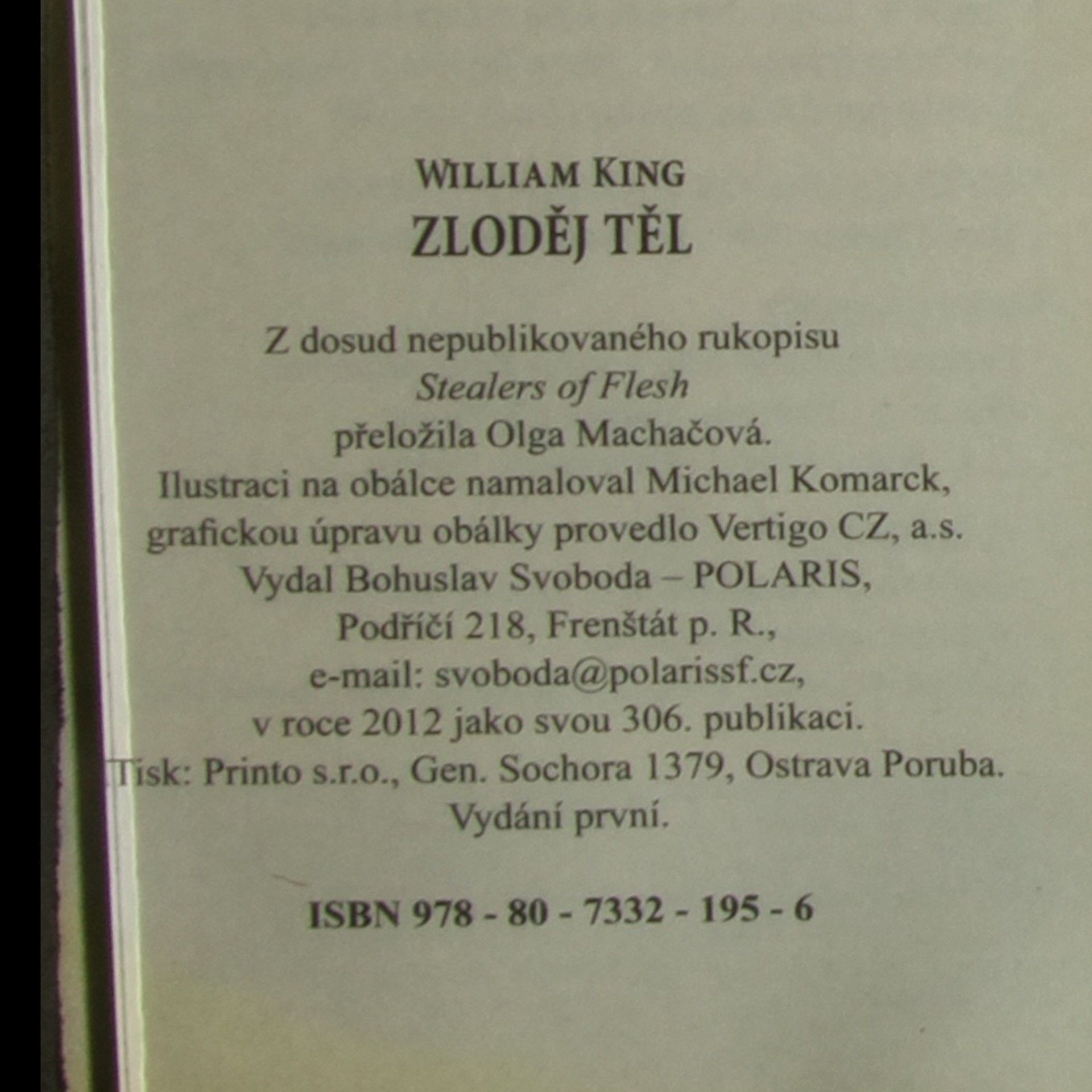William King Zloděj těl. Příběh Kormaka Strážce.