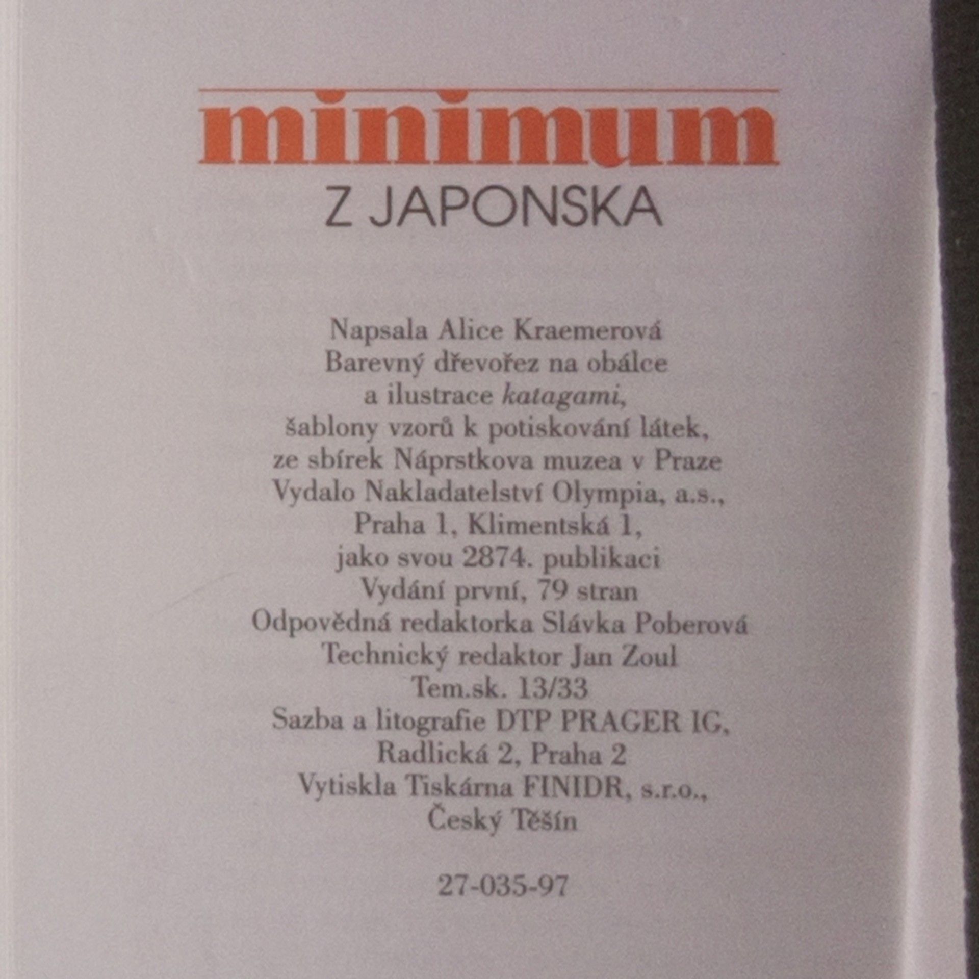 Alice Kraemerová Minimum z Japonska