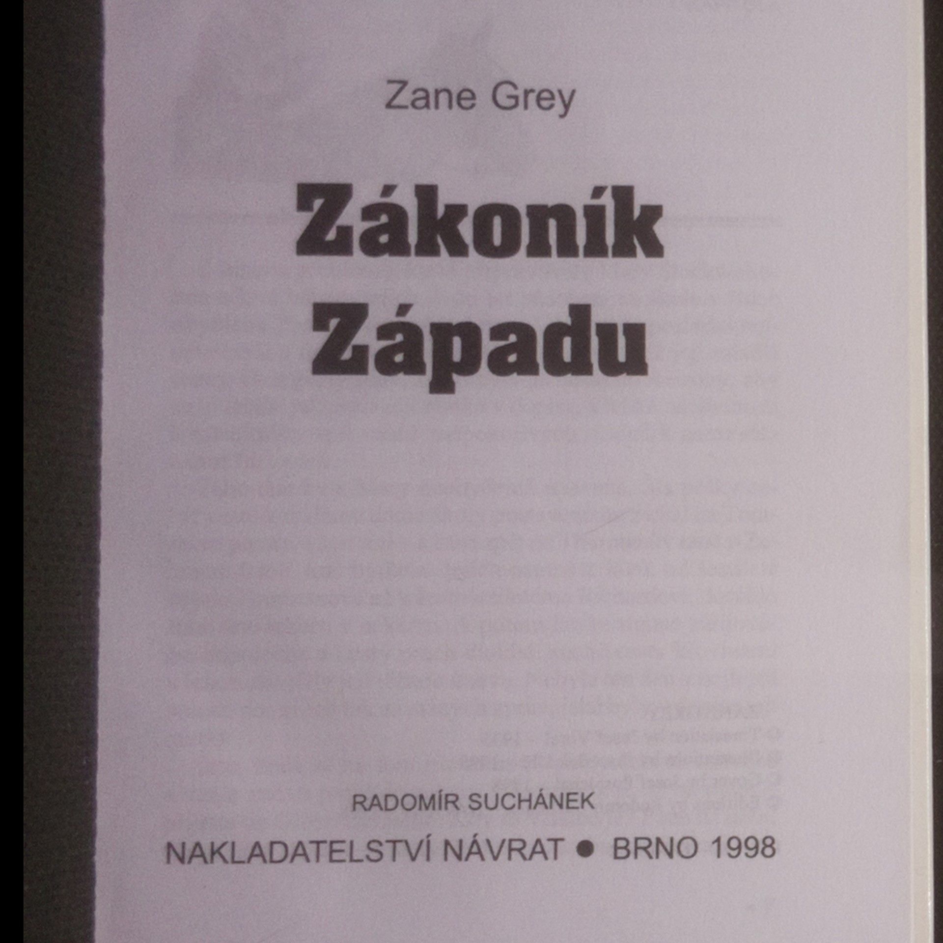 Zane Grey Zákoník Západu