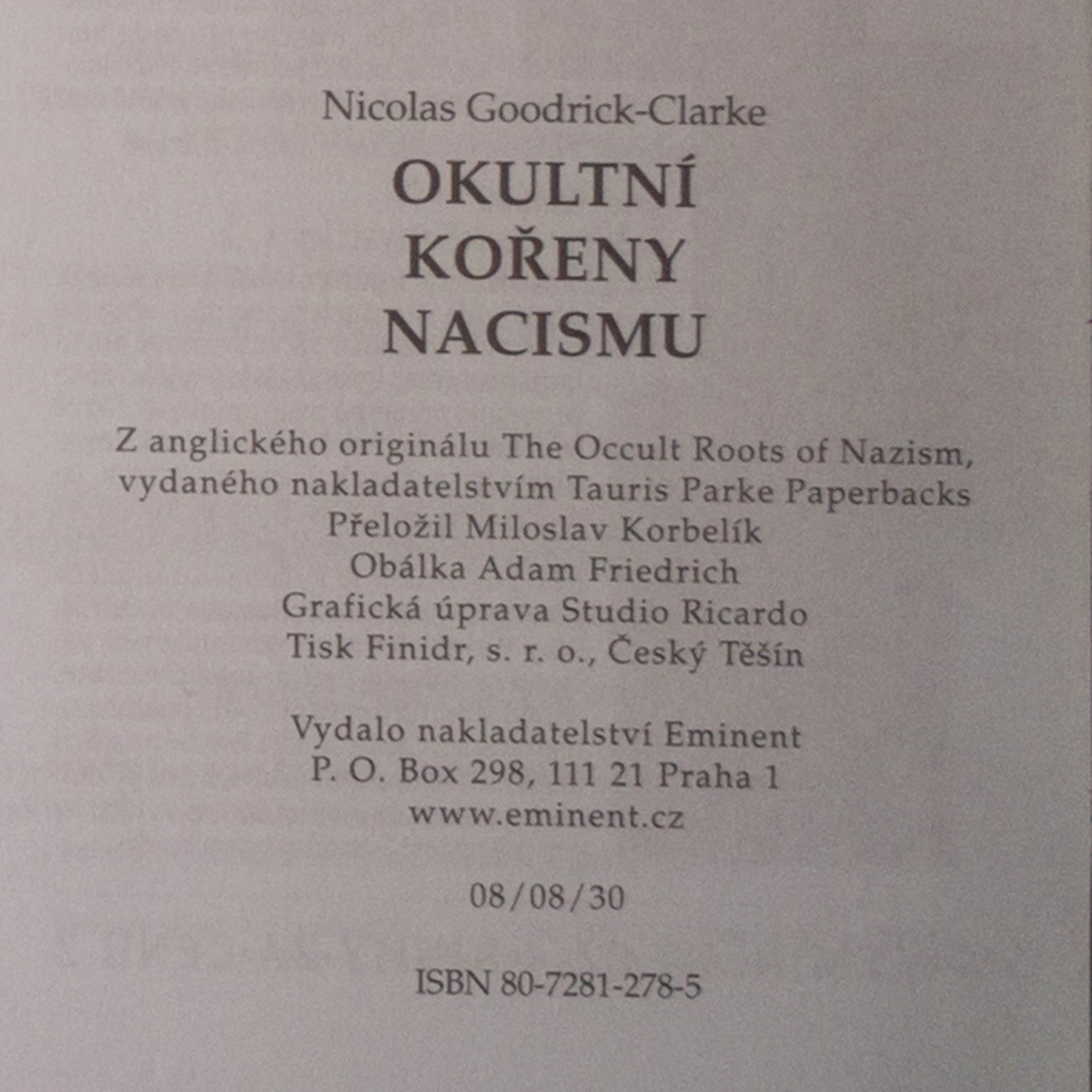 Nicholas GoodrickClarke Okultní kořeny nacismu