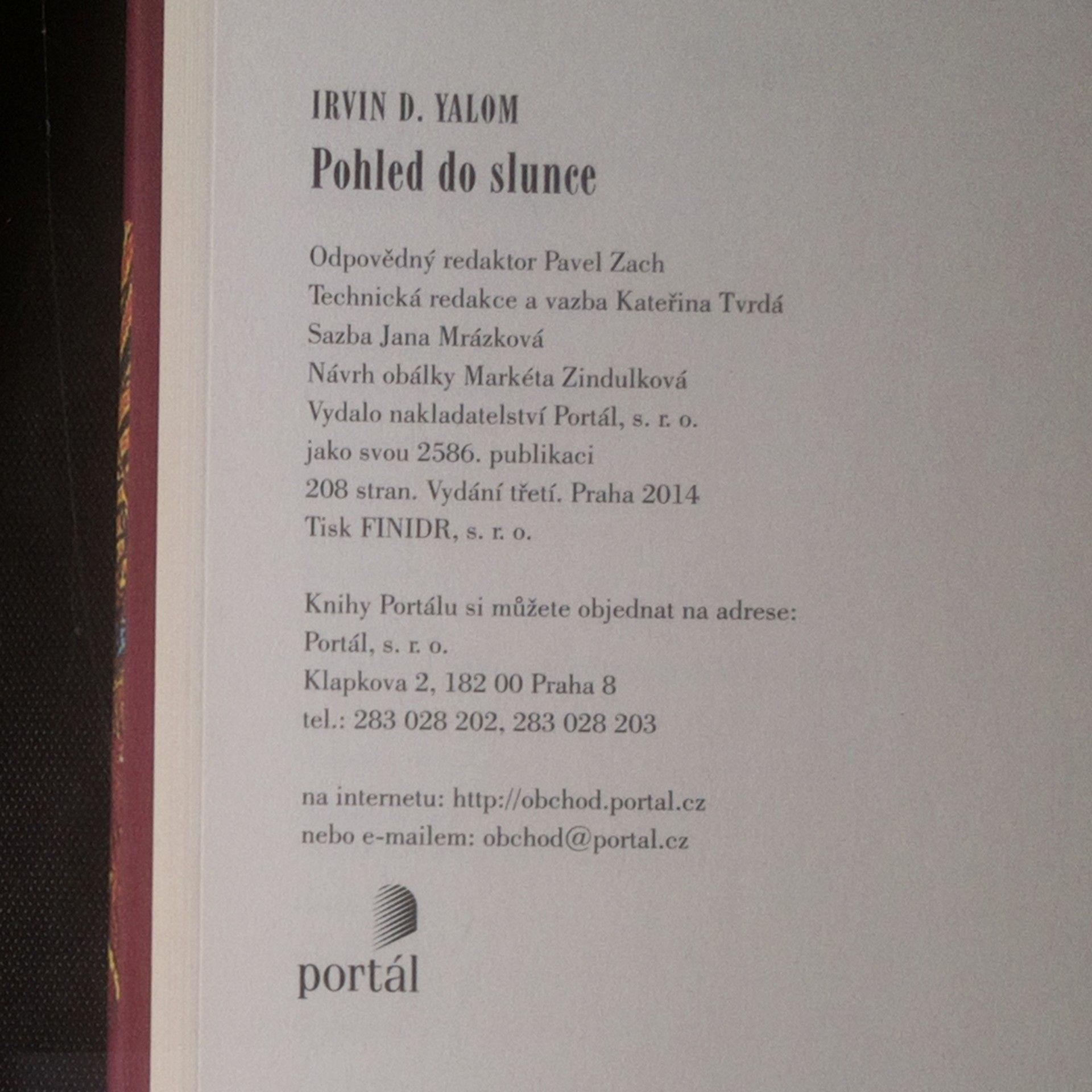 Irvin D. Yalom Pohled do slunce