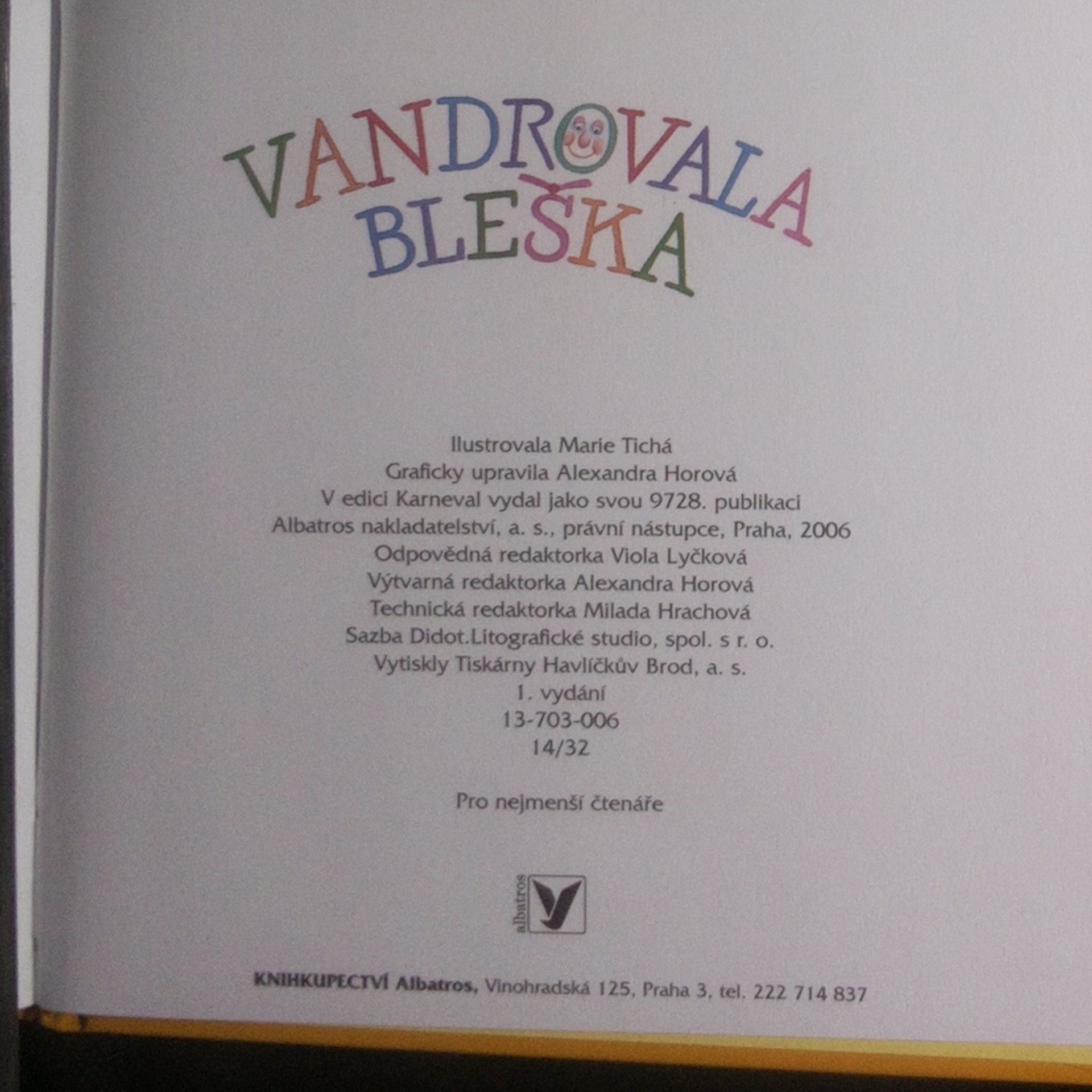 Marie Tichá Vandrovala bleška