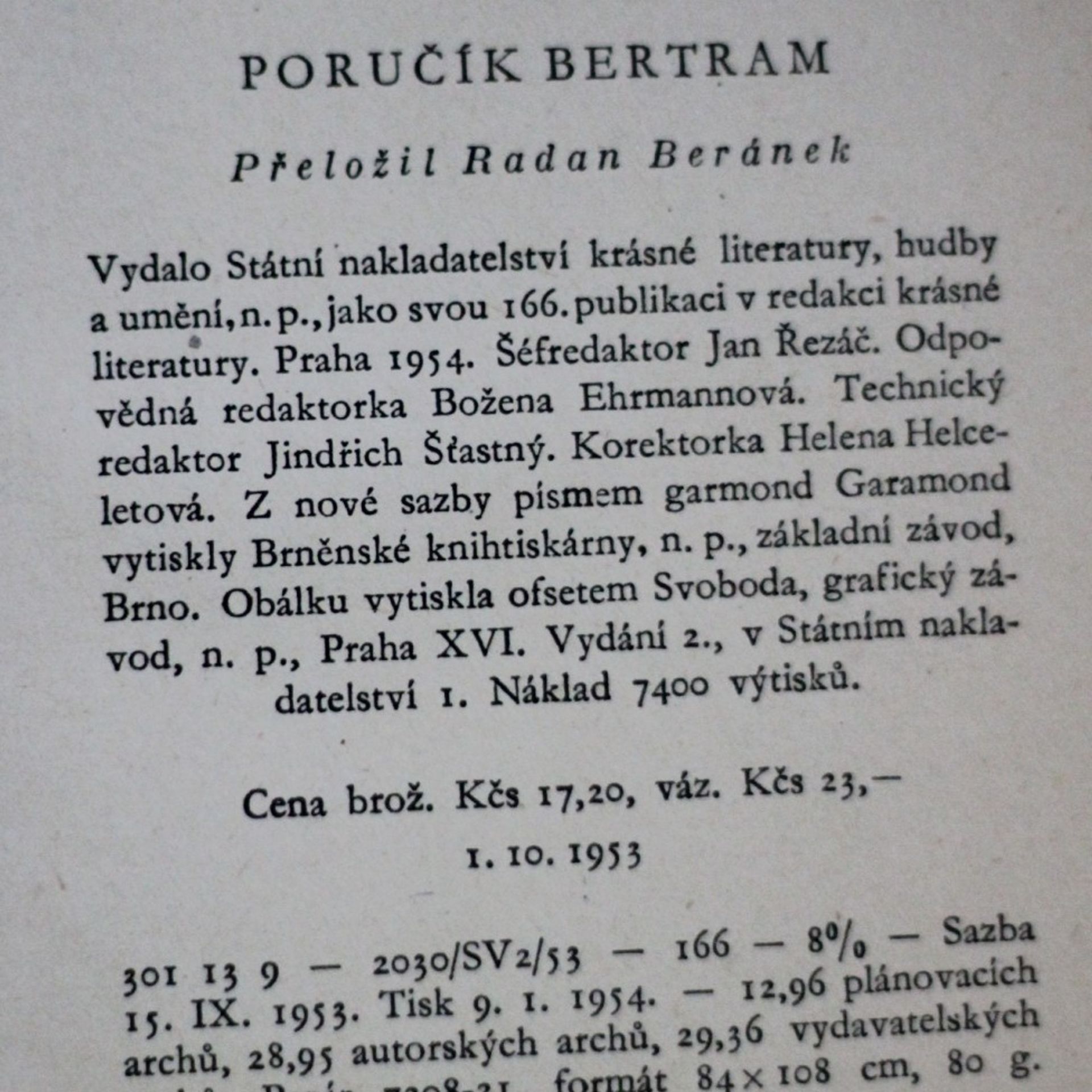 Bodo Uhse Poručík Bertram