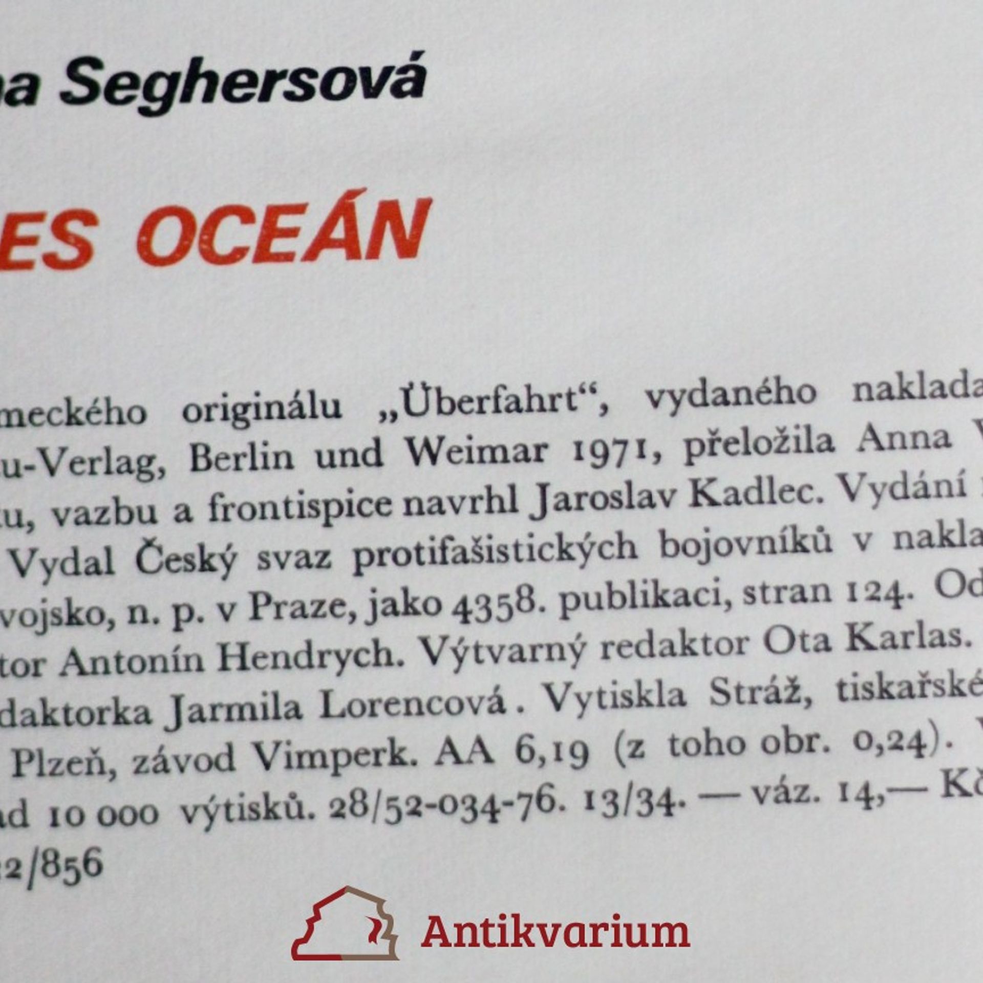 Anna Seghers Přes oceán