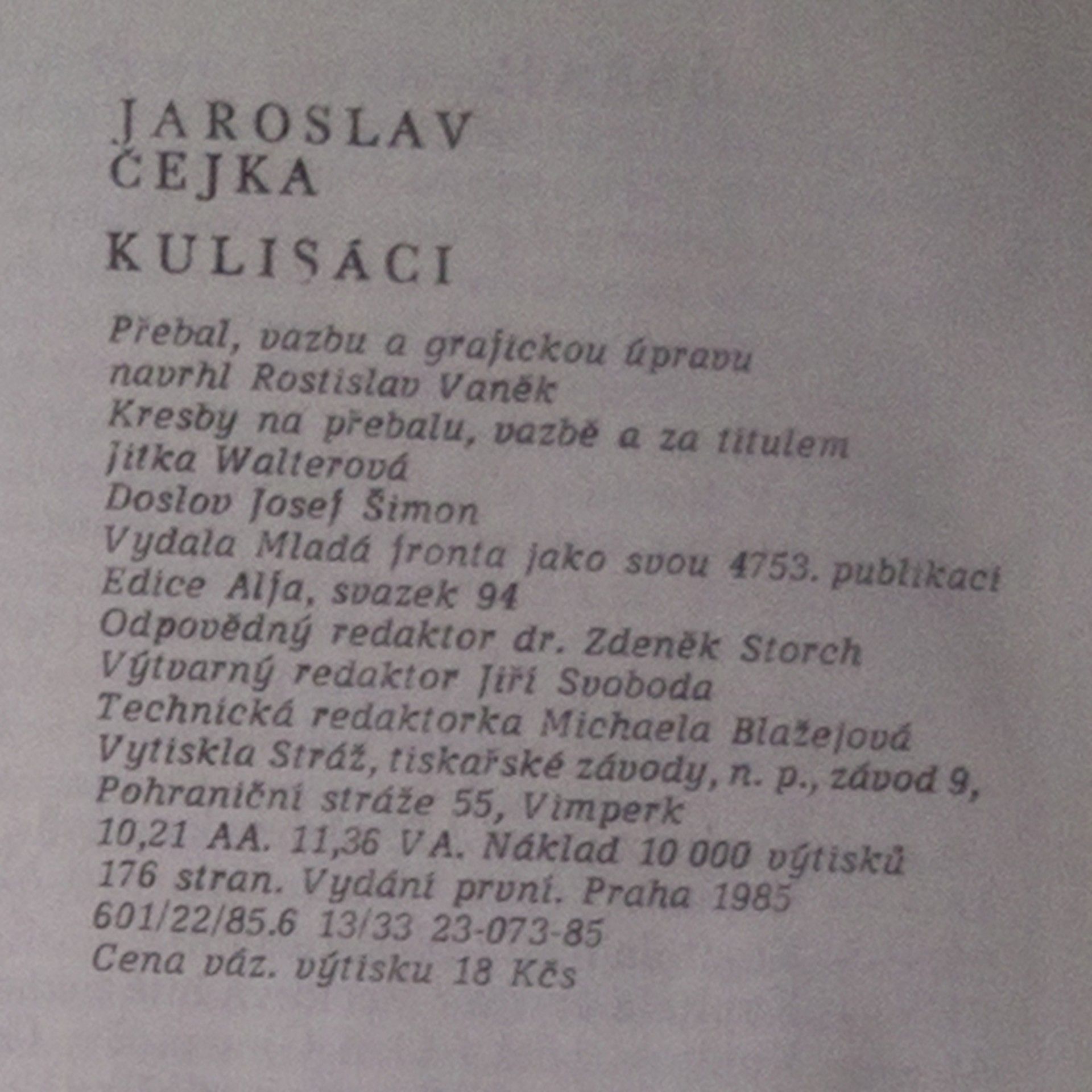 Jaroslav Čejka Kulisáci
