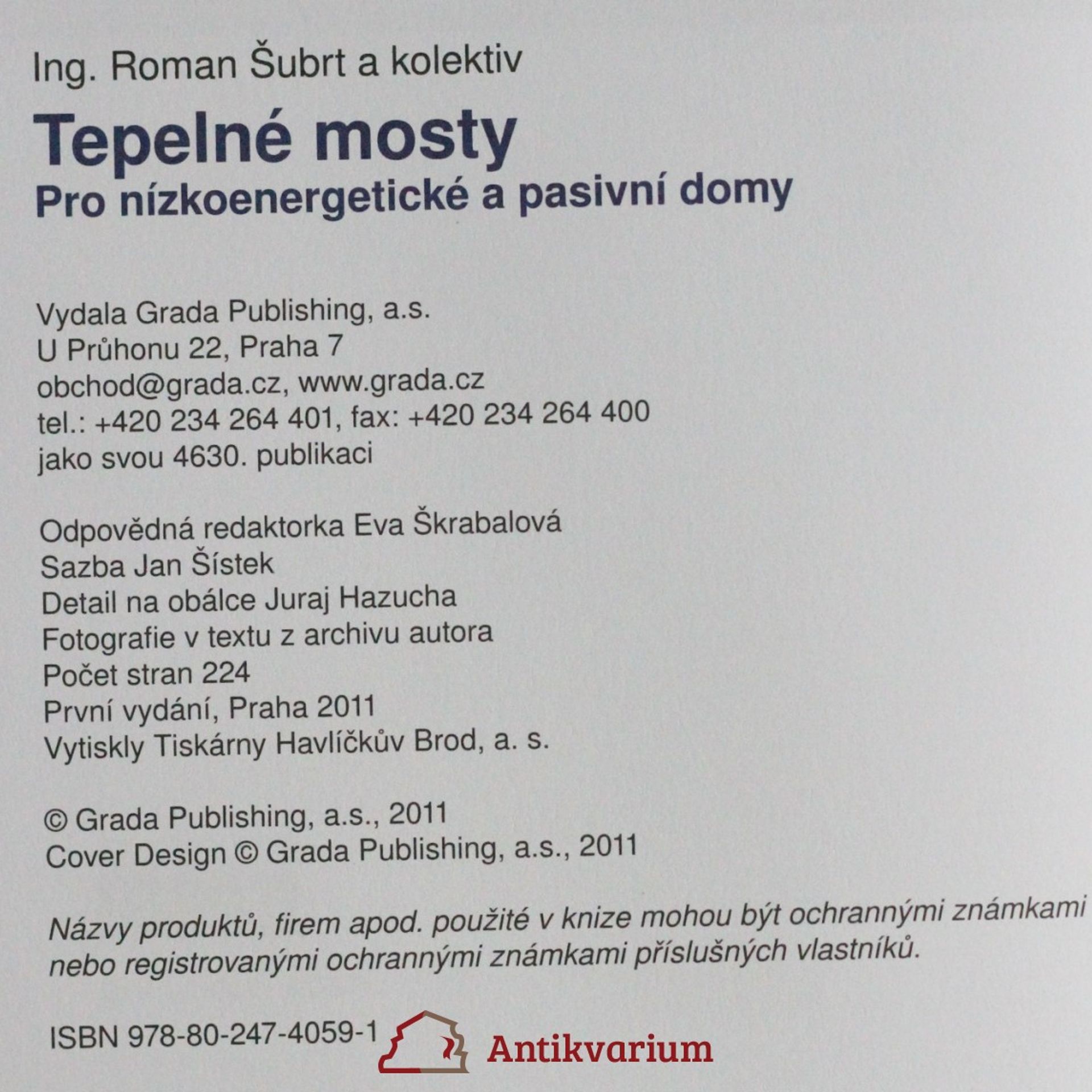 Roman Šubrt Tepelné mosty : pro nízkoenergetické a pasivní domy : 85 prověřených a spočítaných stavebních detailů