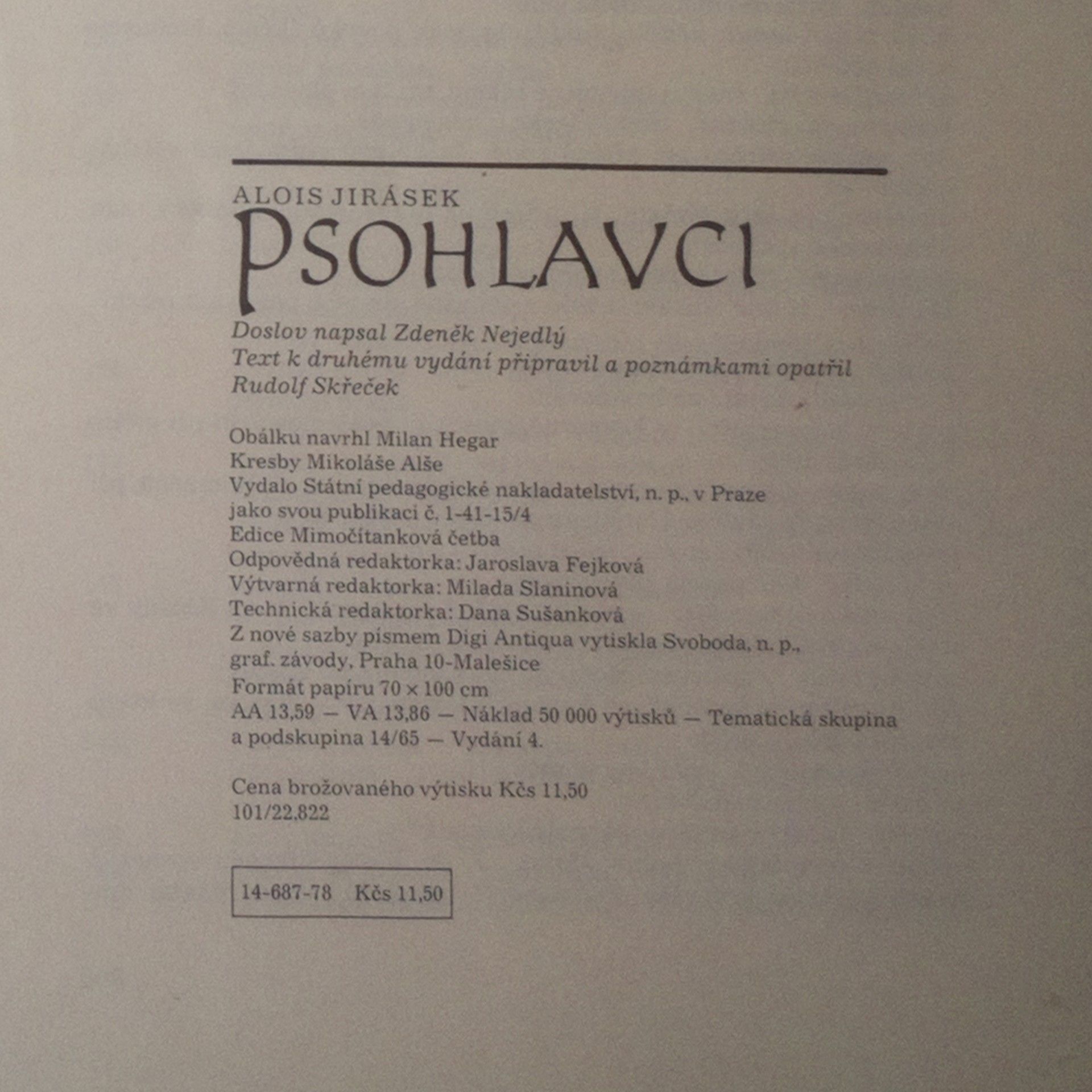 Alois Jirásek Psohlavci