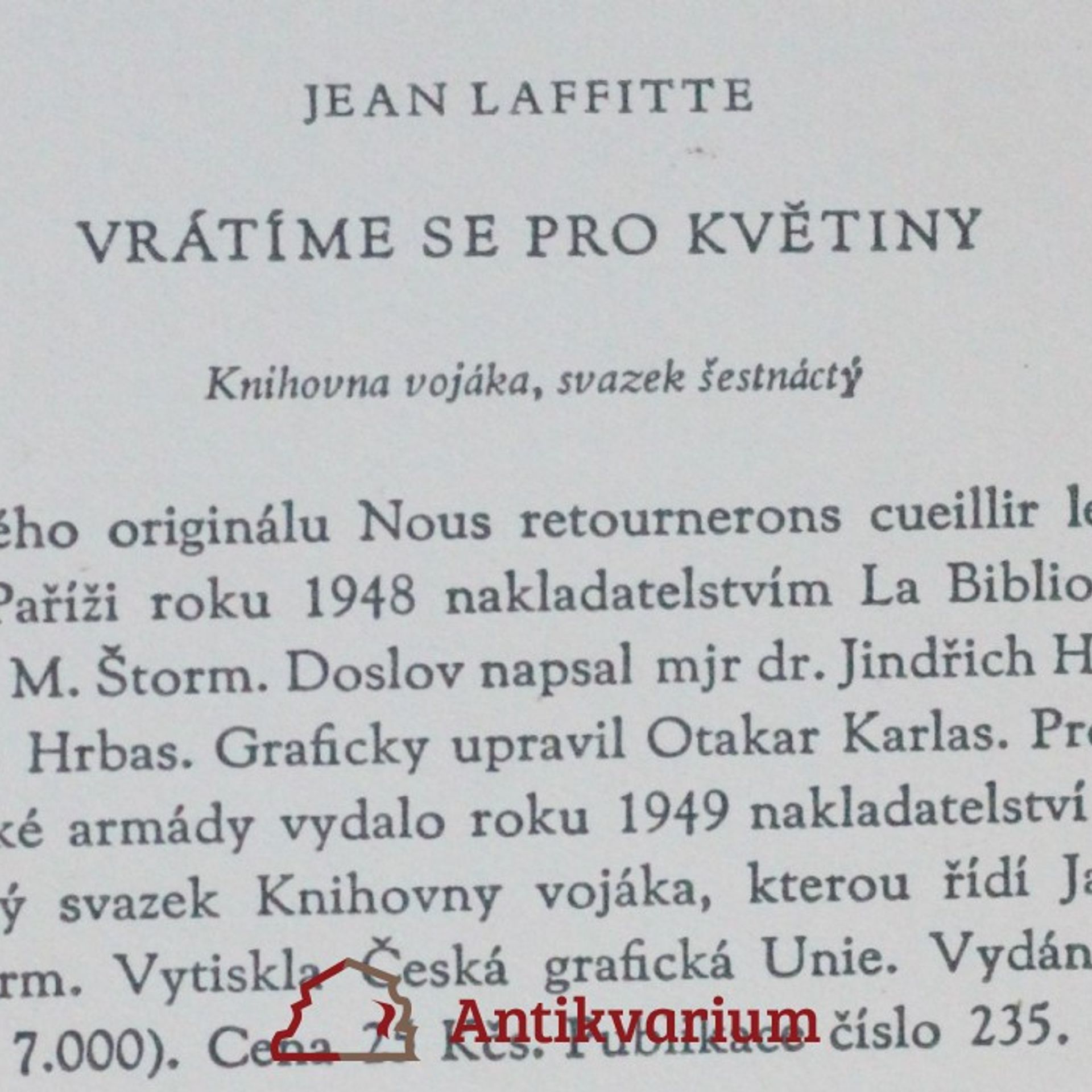 Jean Laffitte Vrátíme se pro květiny