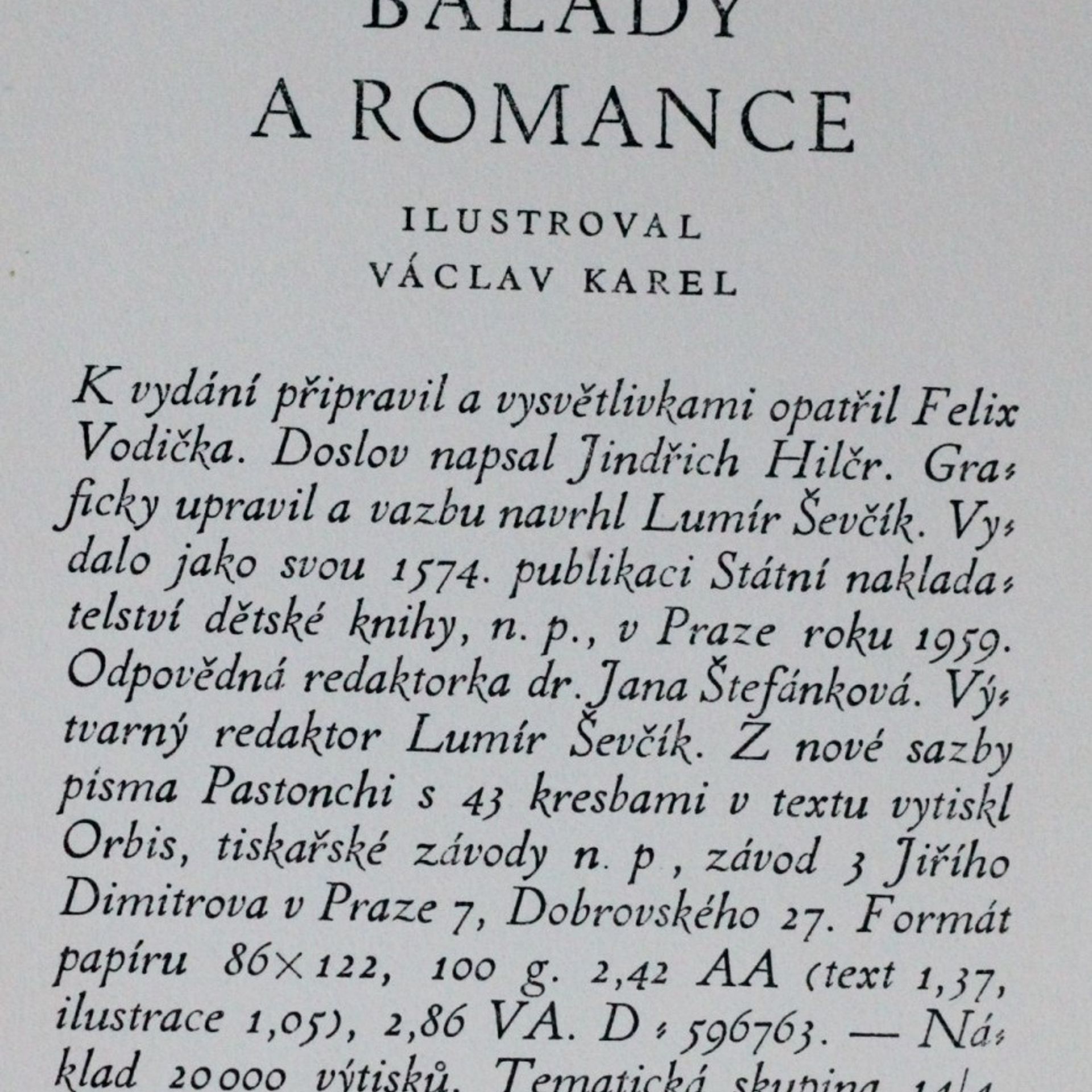 Jan Neruda Balady a romance