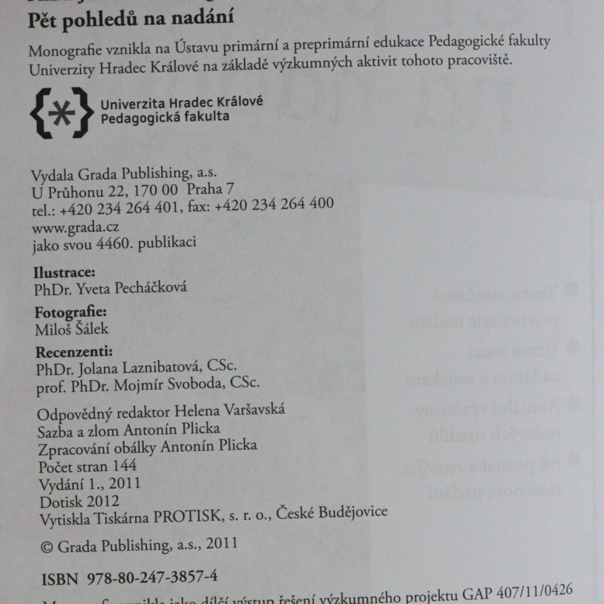 Jana Marie Havigerová Pět pohledů na nadání