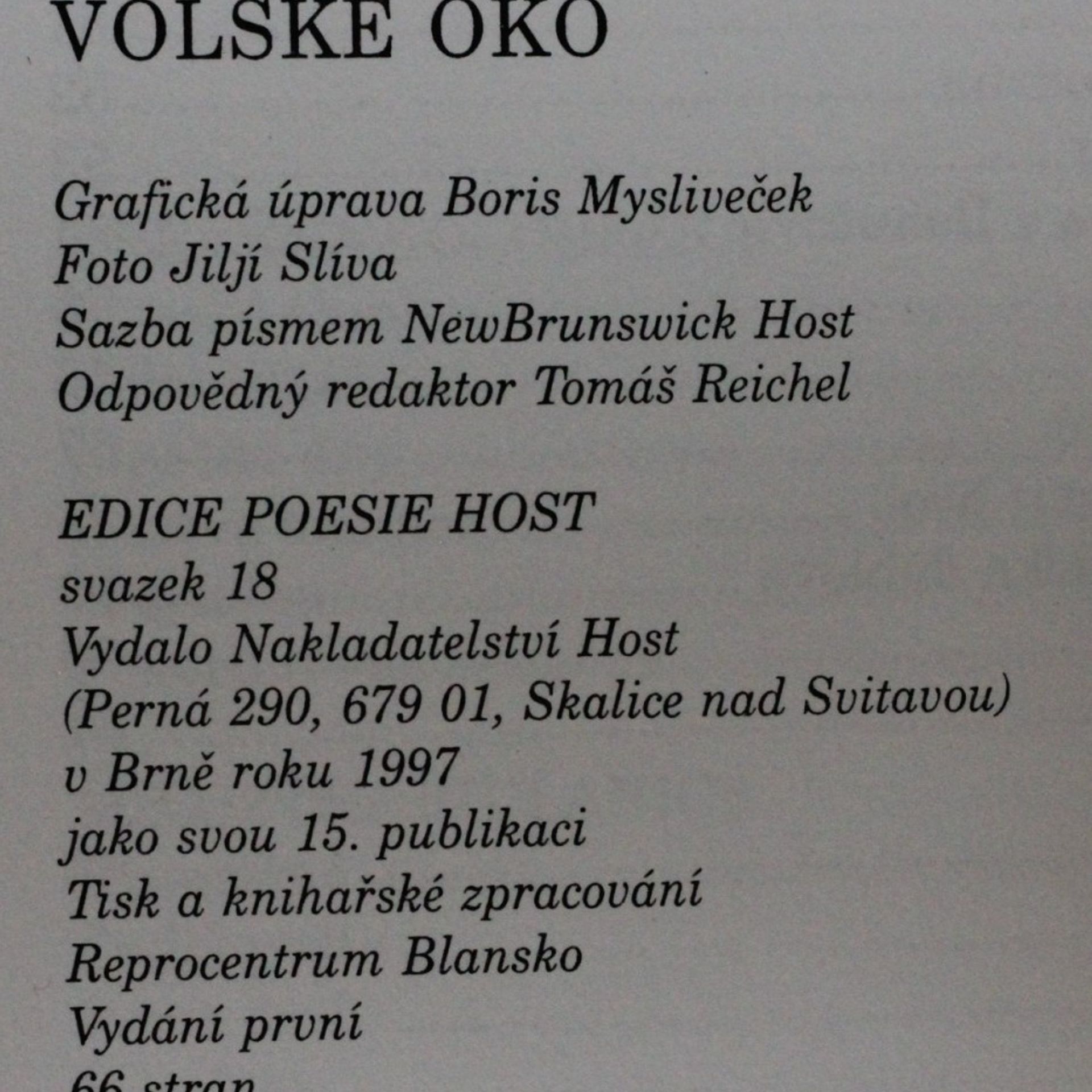 Vít Slíva Volské oko
