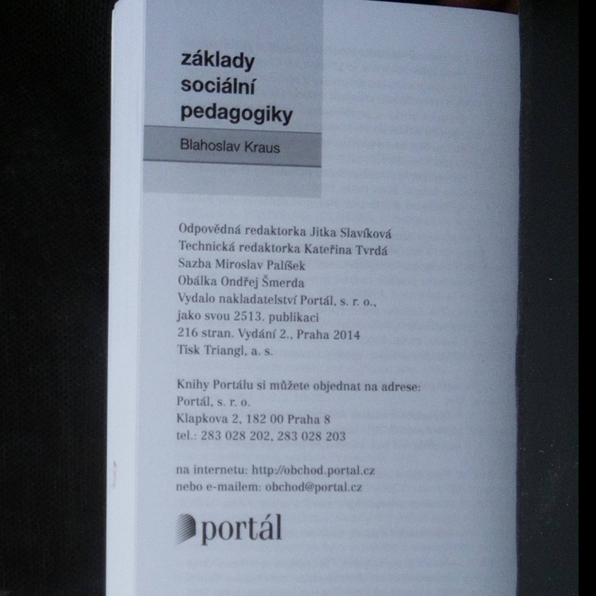Blahoslav Kraus Základy sociální pedagogiky