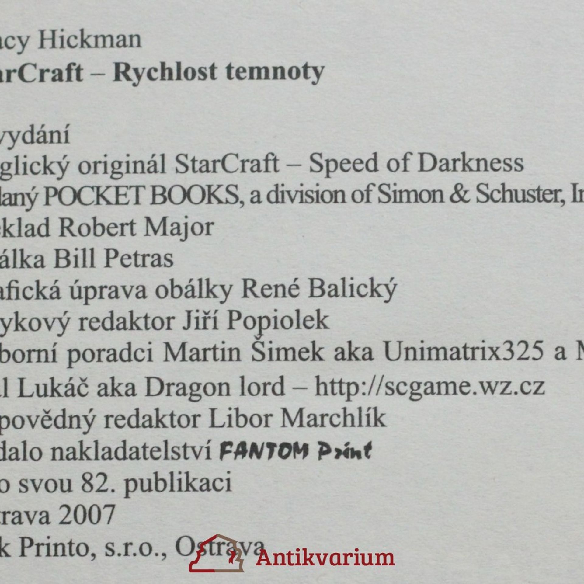 Tracy Hickman StarCraft. Rychlost temnoty