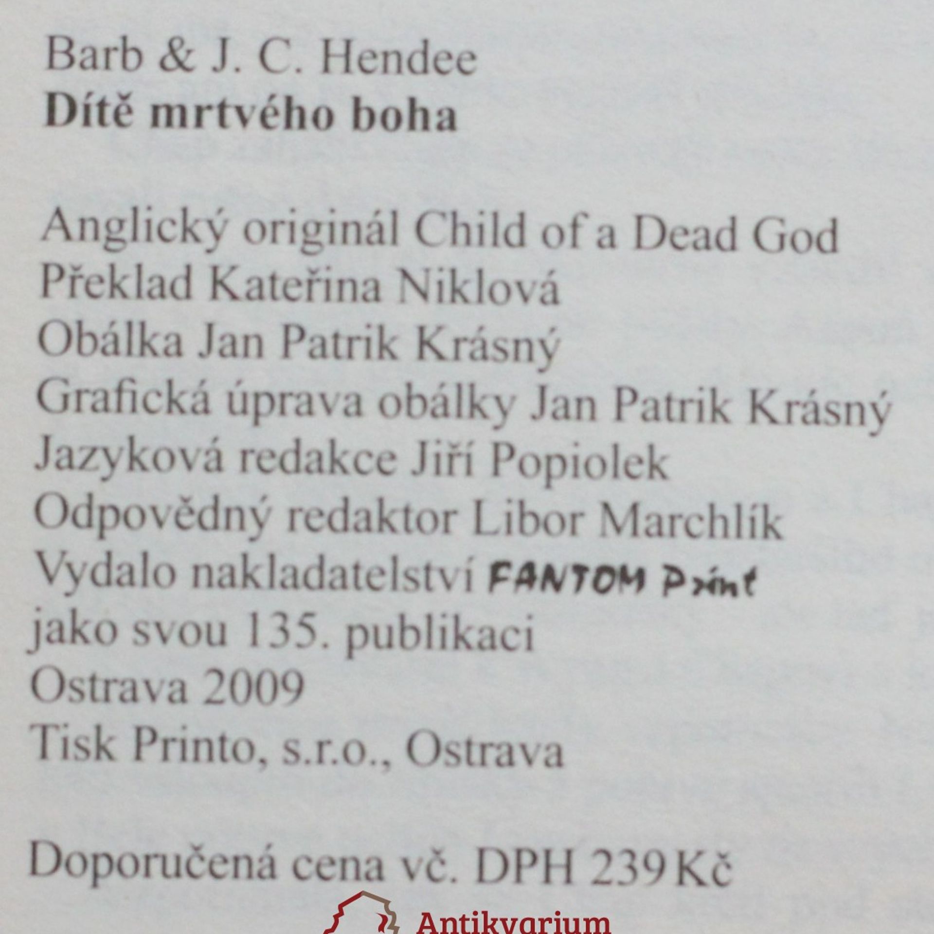 Barb Hendee Dítě mrtvého boha