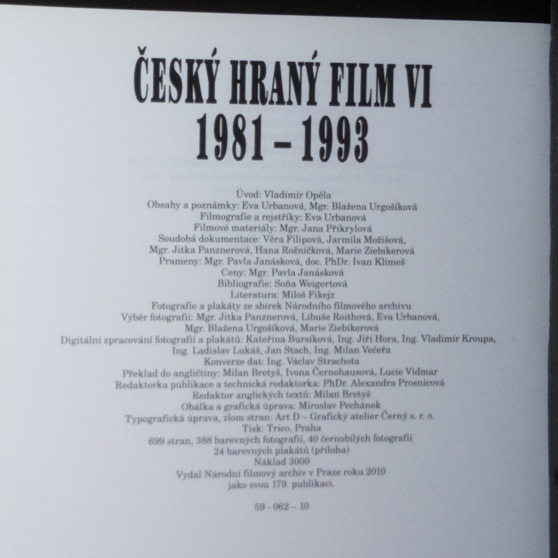 Autorenkollektiv Český hraný film = Czech feature film VI., 1981-1993