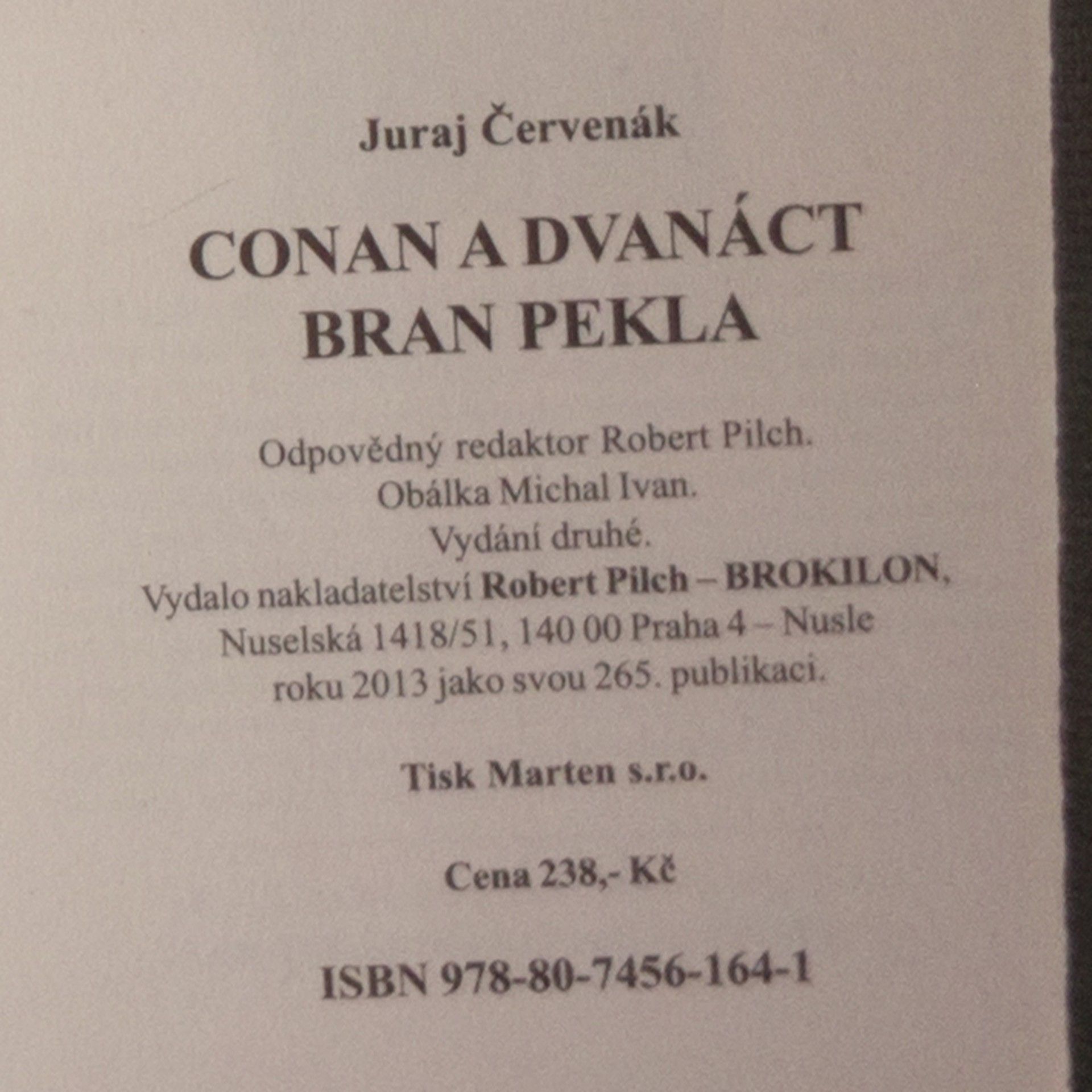 Juraj Červenák Conan a dvanáct bran pekla