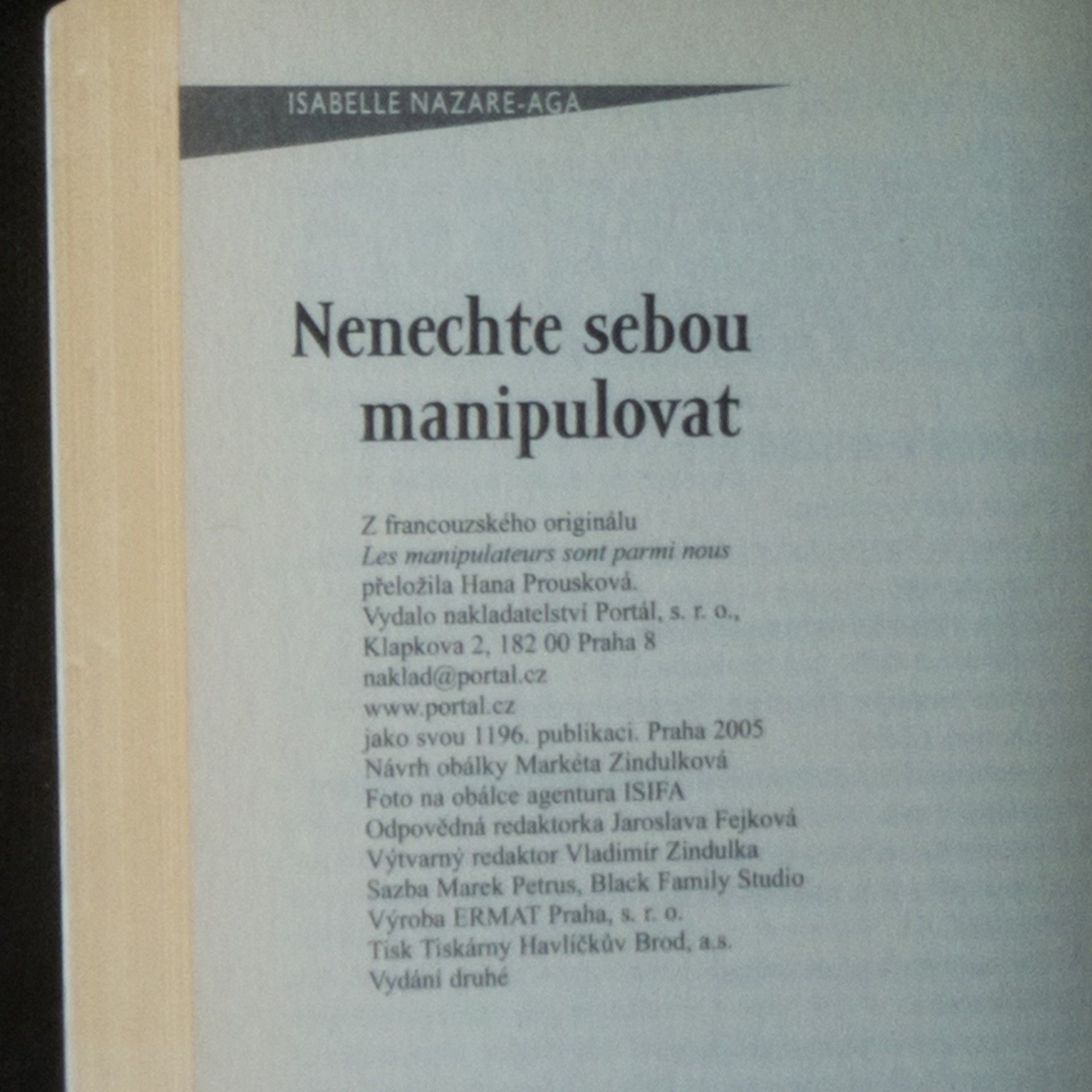 Isabelle Nazare-Aga Nenechte sebou manipulovat
