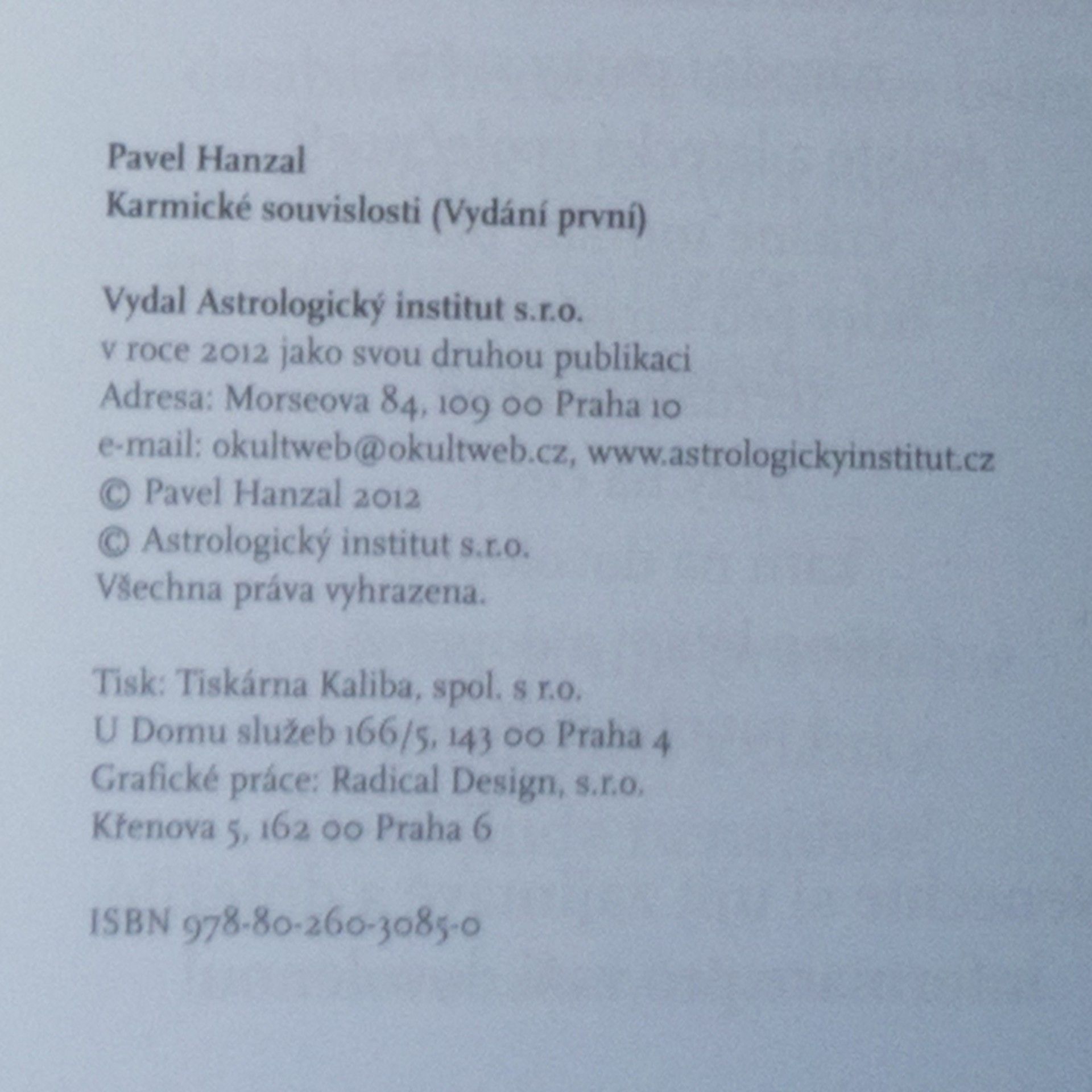 Pavel Hanzal Karmické souvislosti