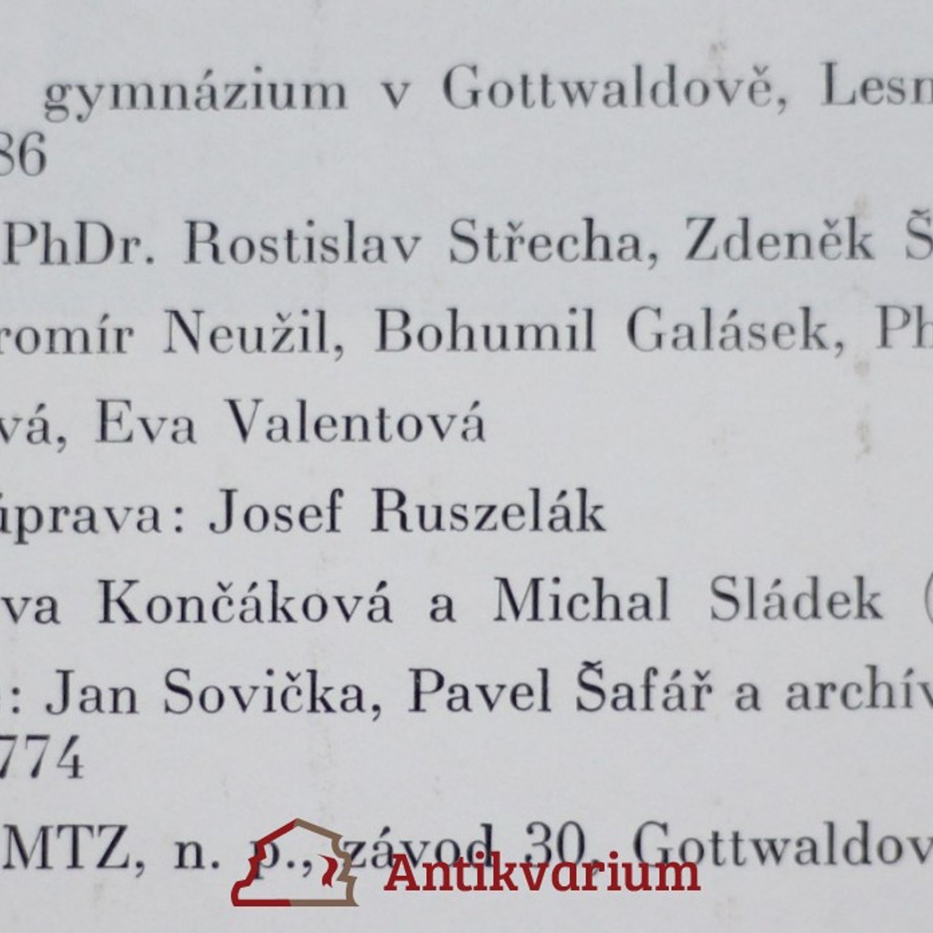 Pavel Šafář 50 let gymnázia Gottwaldov