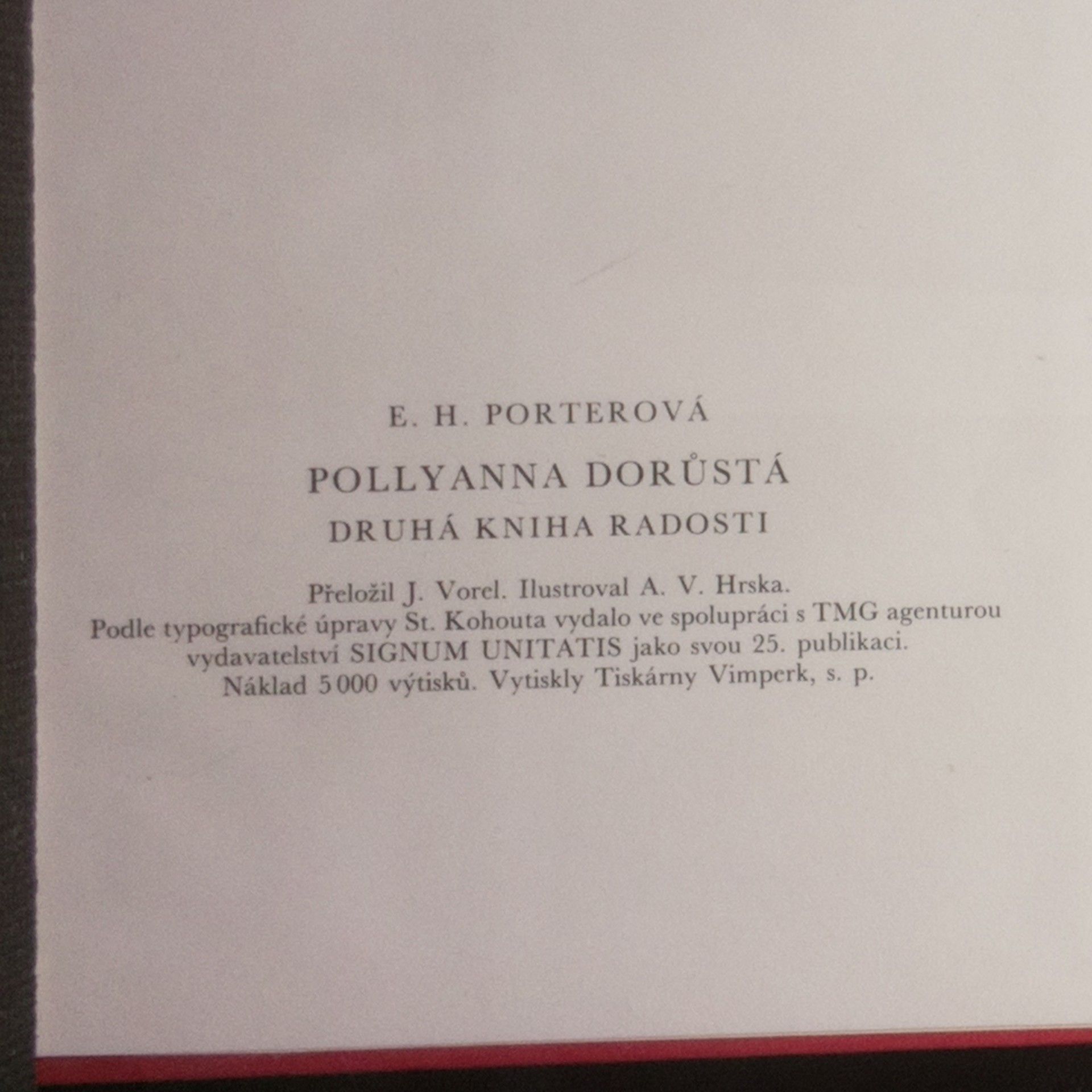 Eleanor H. Porter Pollyanna dorůstá. Druhá kniha radosti