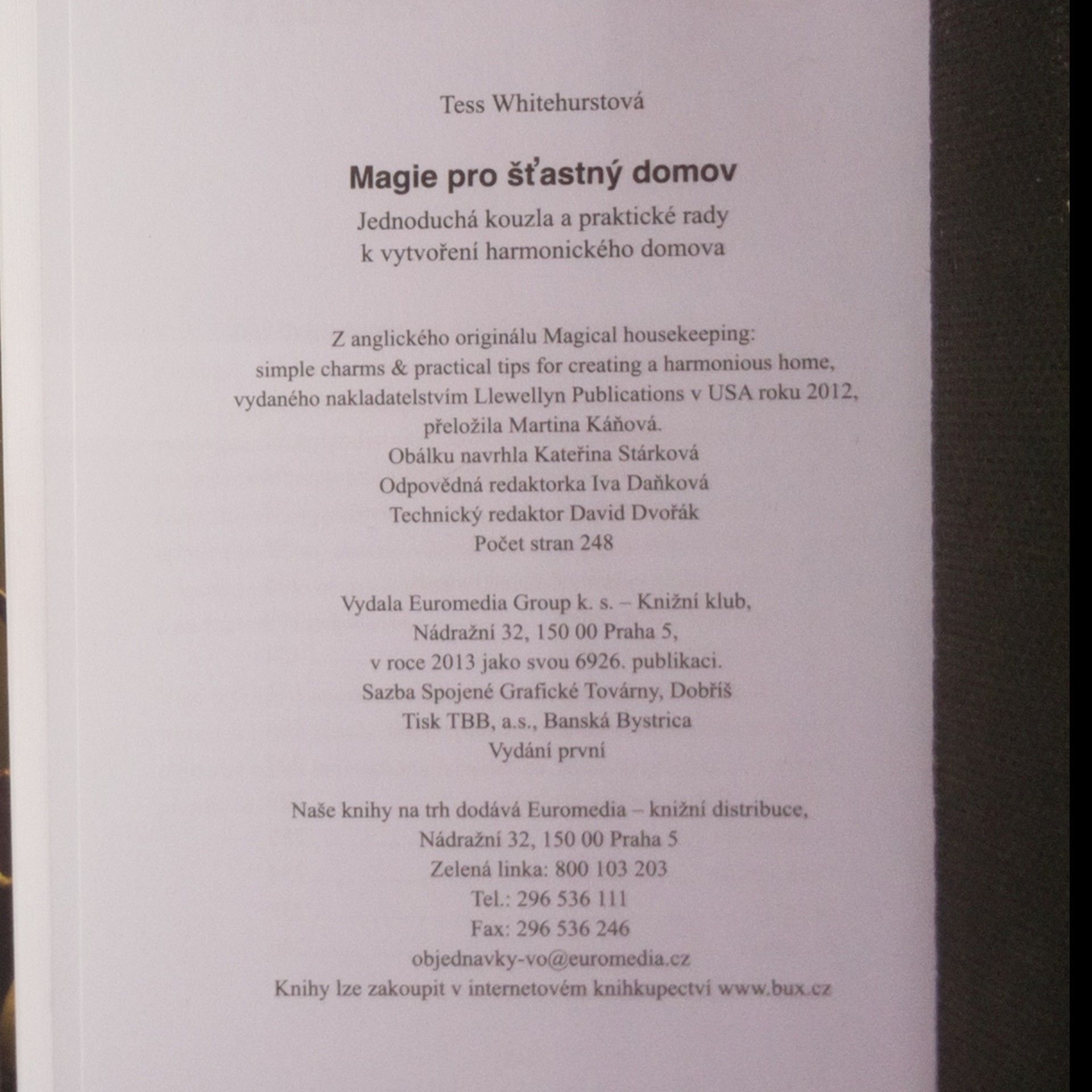 Tess Whitehurst Magie pro šťastný domov