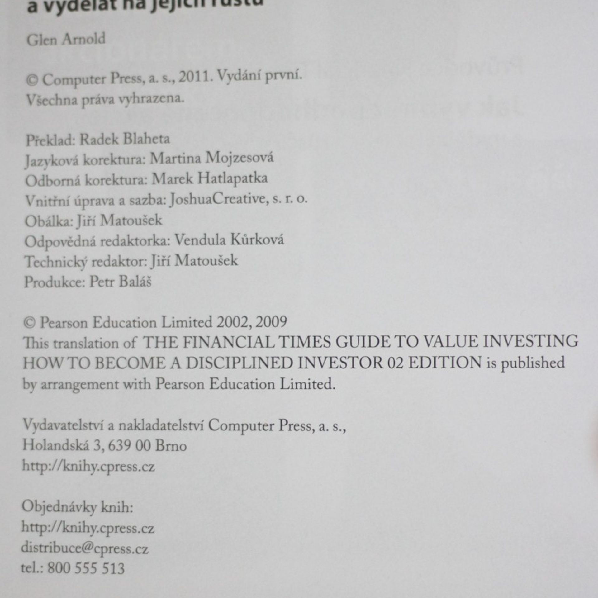 Glen Arnold Průvodce Financial Times: jak vybírat podhodnocené akcie a vydělat na jejich růstu
