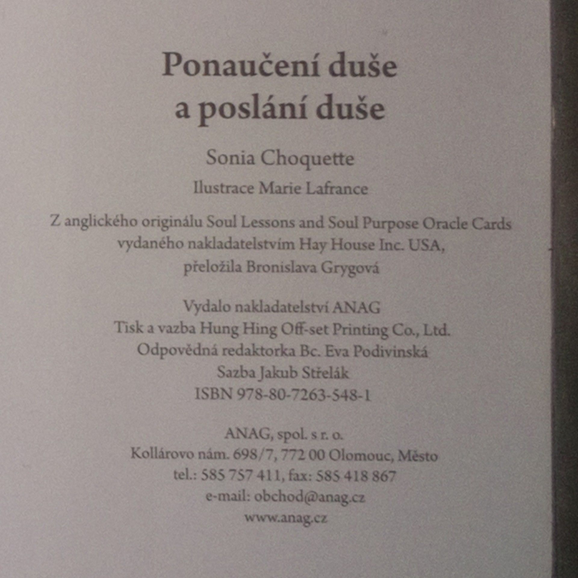 Sonia Choquette Ponaučení duše a poslání duše