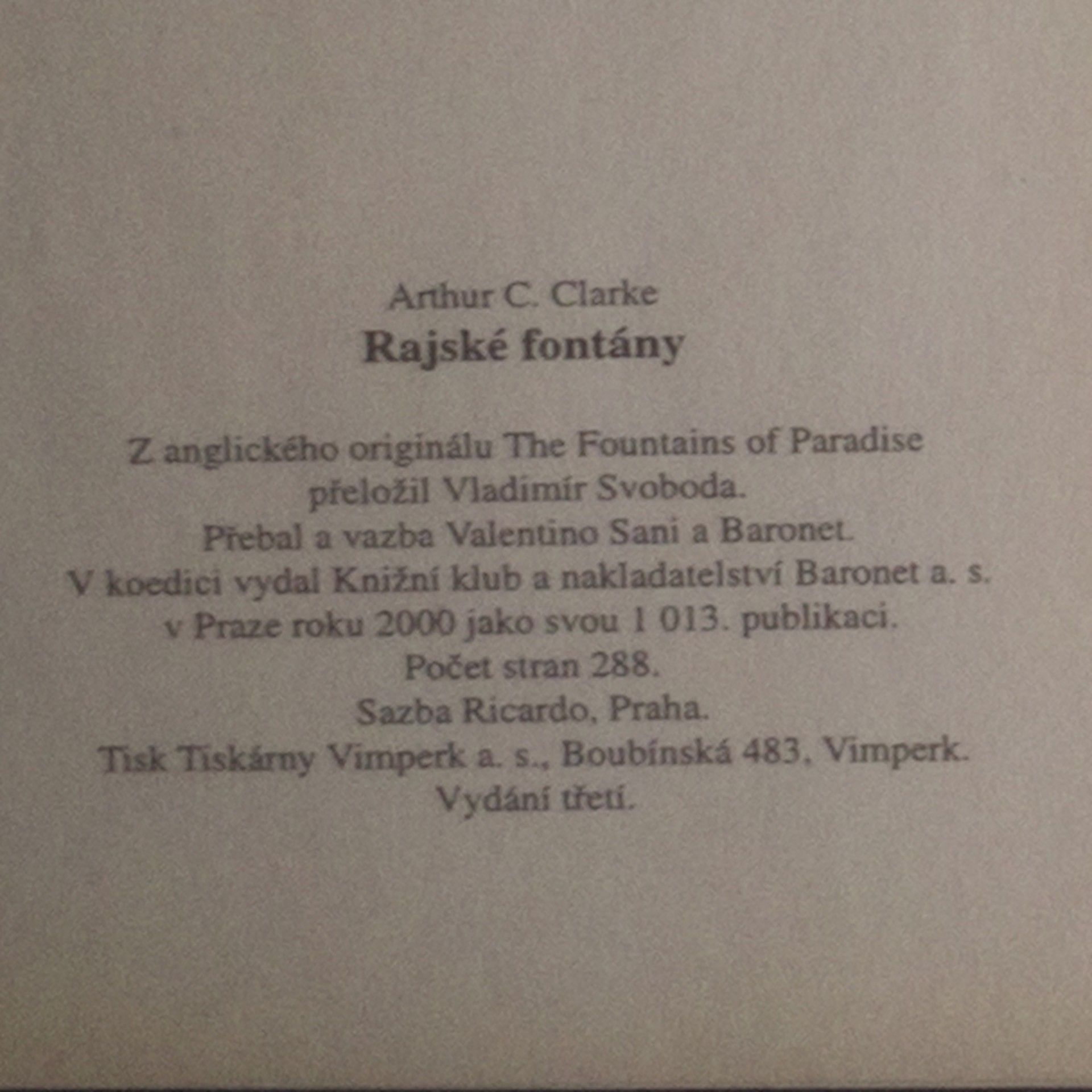 Arthur Charles Clarke Rajské fontány