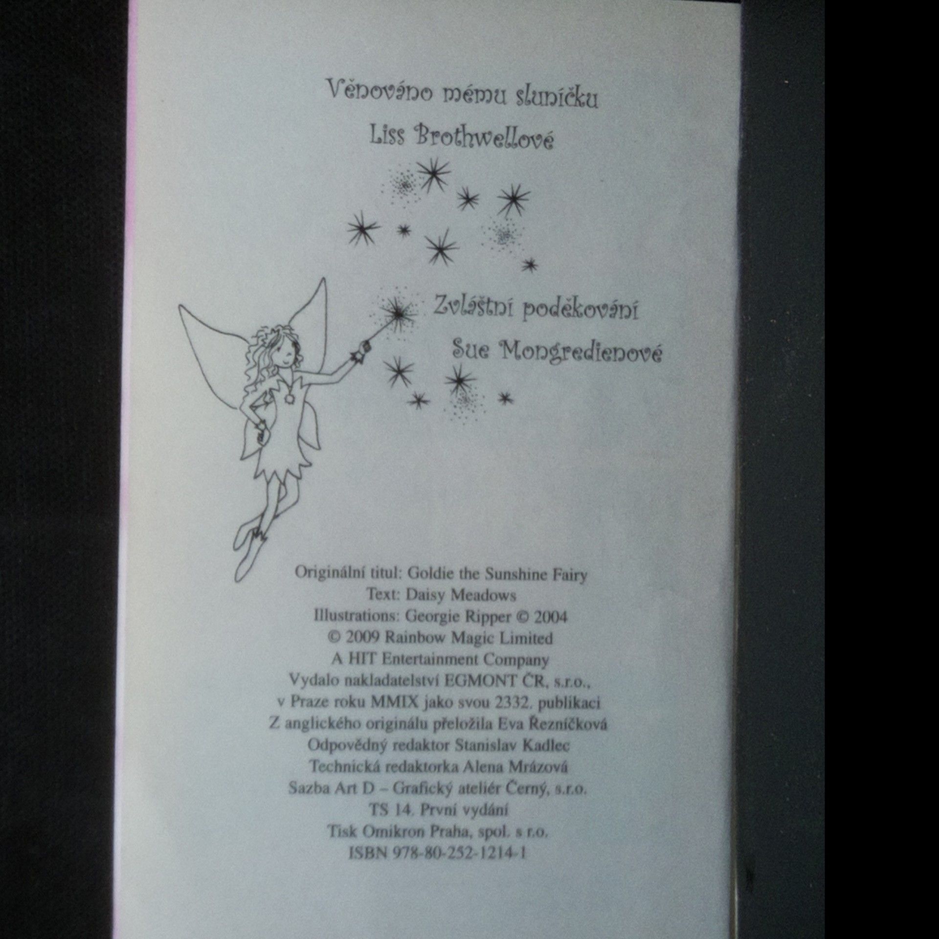 Daisy Meadows Zlata, slunečná víla