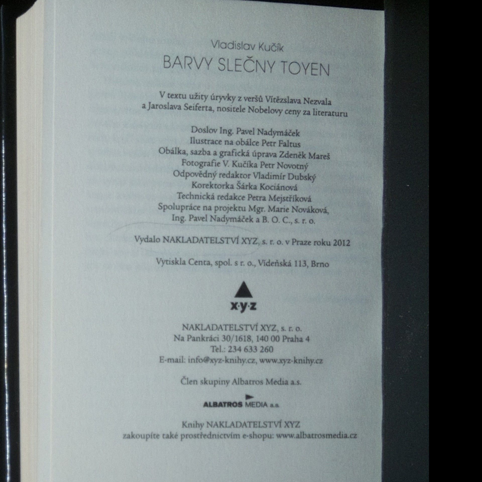 Vladislav Kučík Barvy slečny Toyen