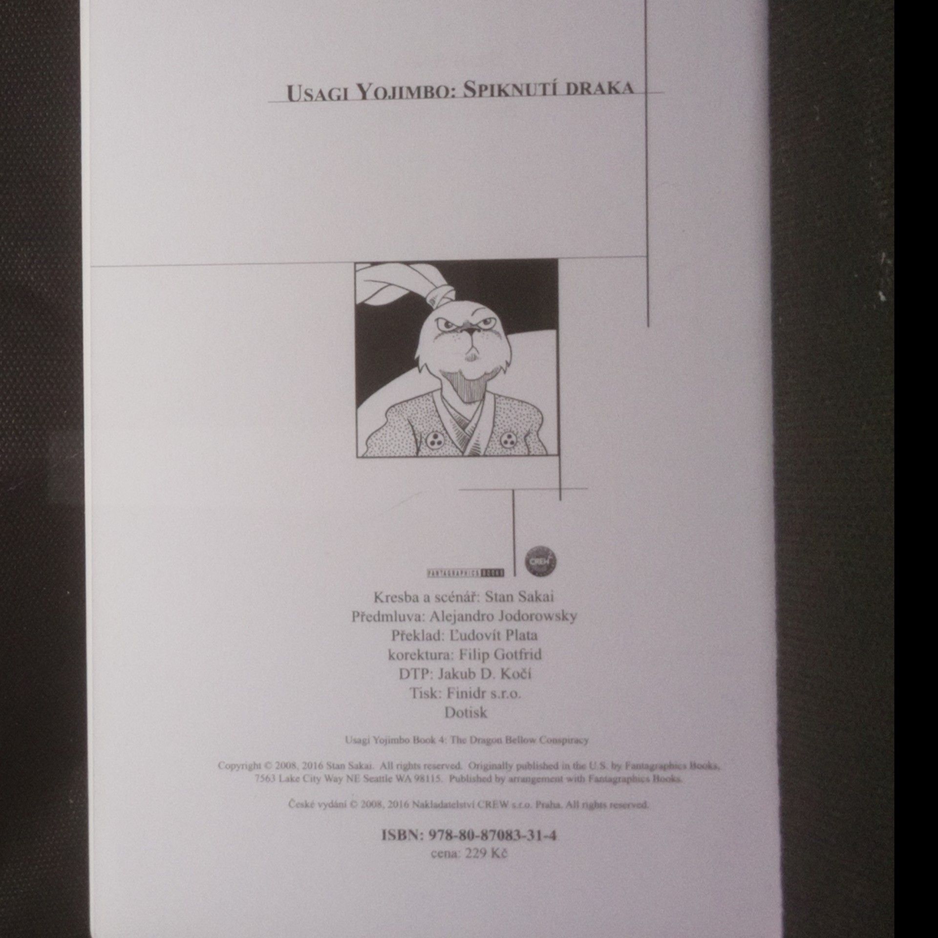 Stan Sakai Usagi Yojimbo. Spiknutí draka