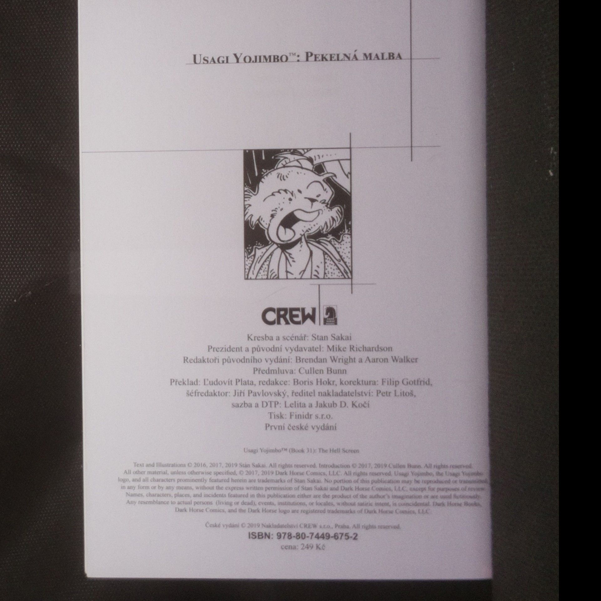 Stan Sakai Usagi Yojimbo. Pekelná malba