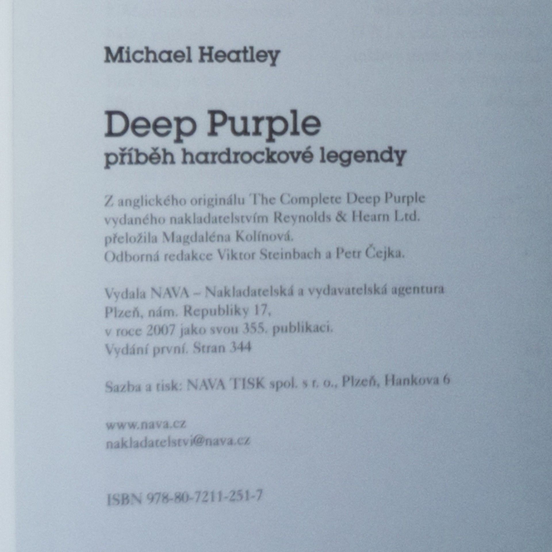 Michael Heatley Deep Purple. Příběh hardrockové legendy.