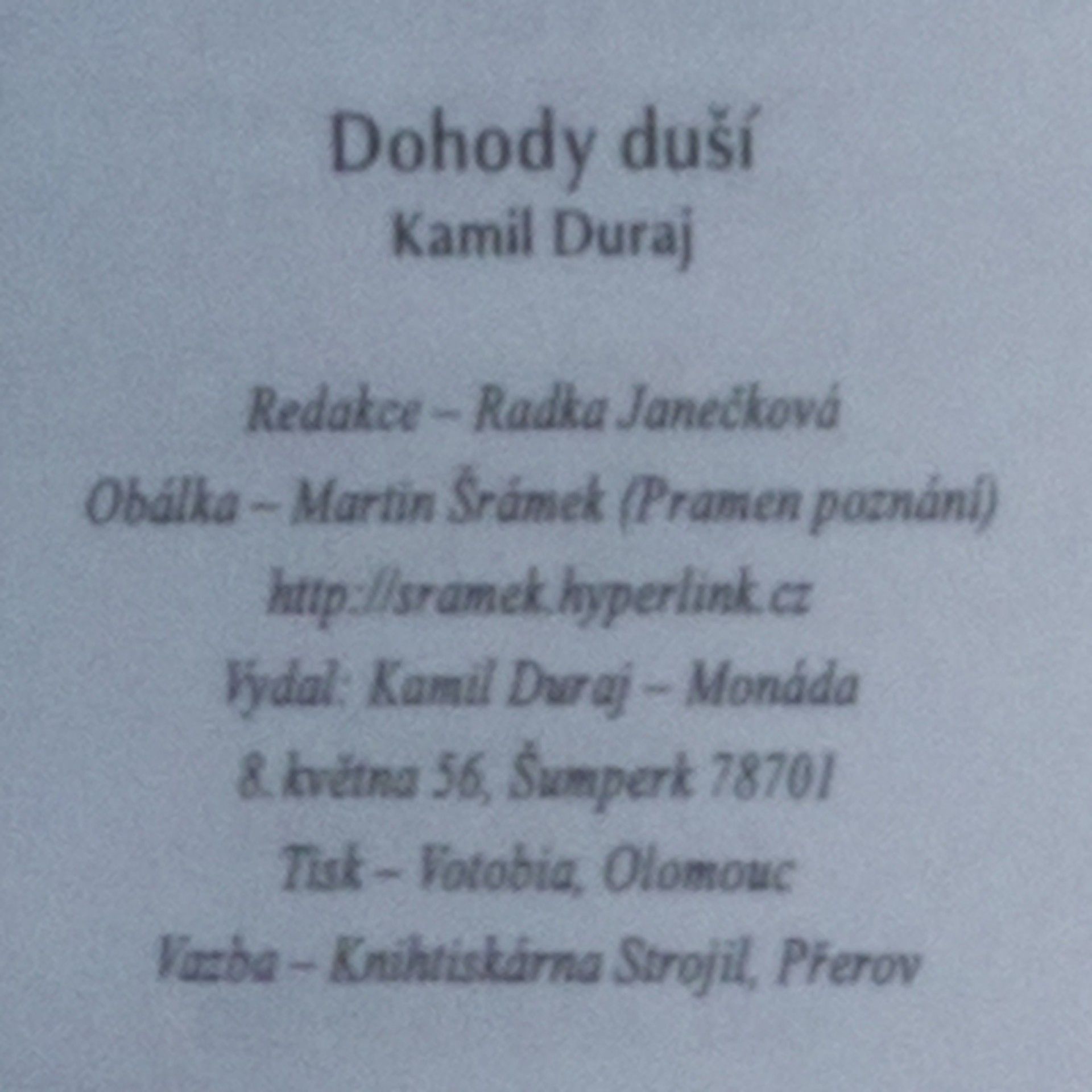 Kamil Duraj Dohody duší
