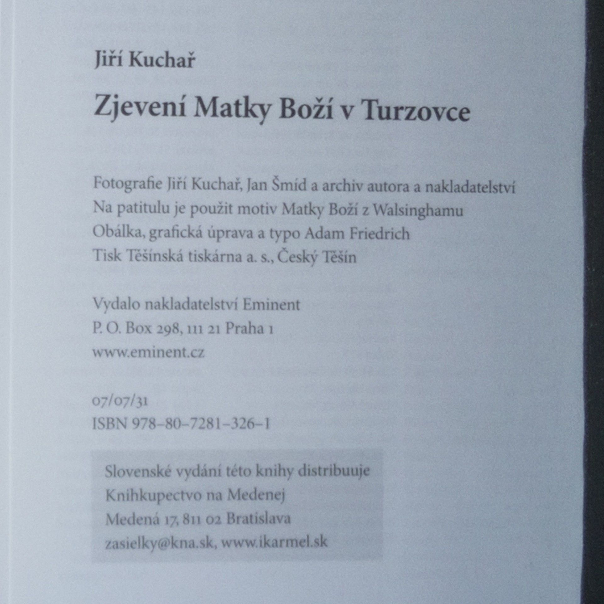 Jiří Kuchař Zjevení Matky Boží v Turzovce