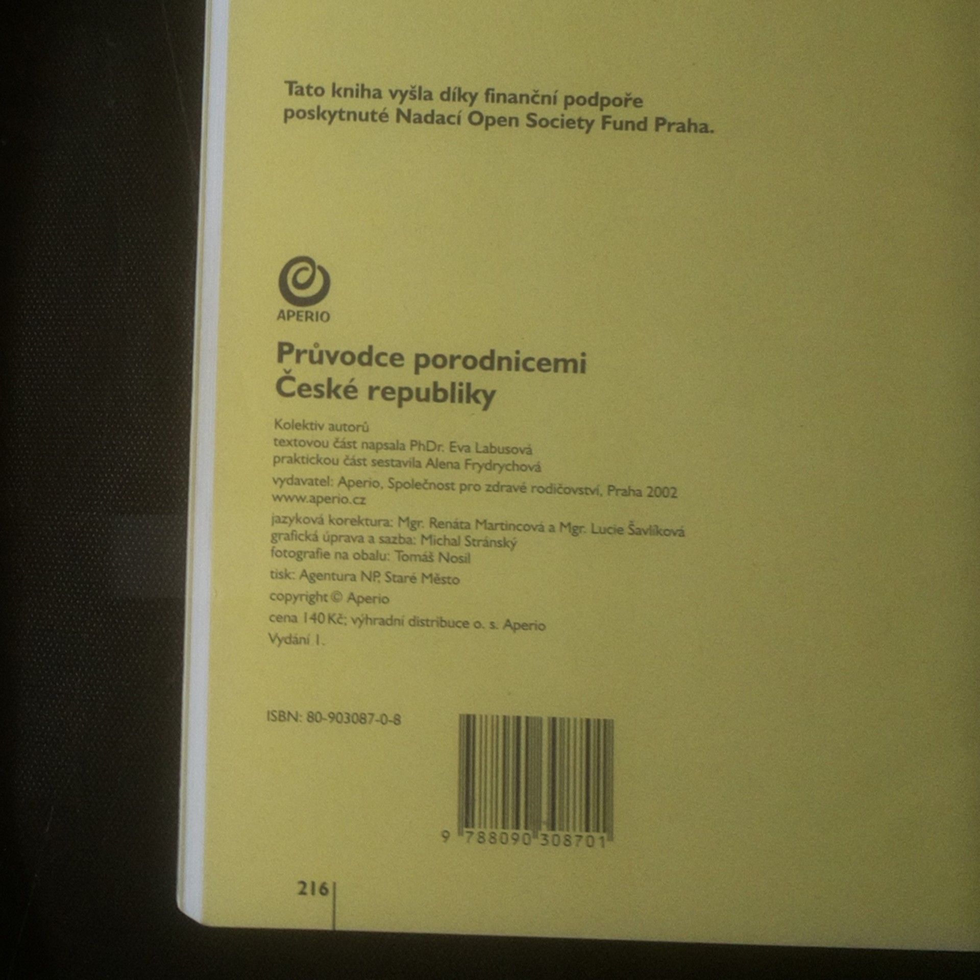 Collectif d'auteurs Průvodce porodnicemi České republiky