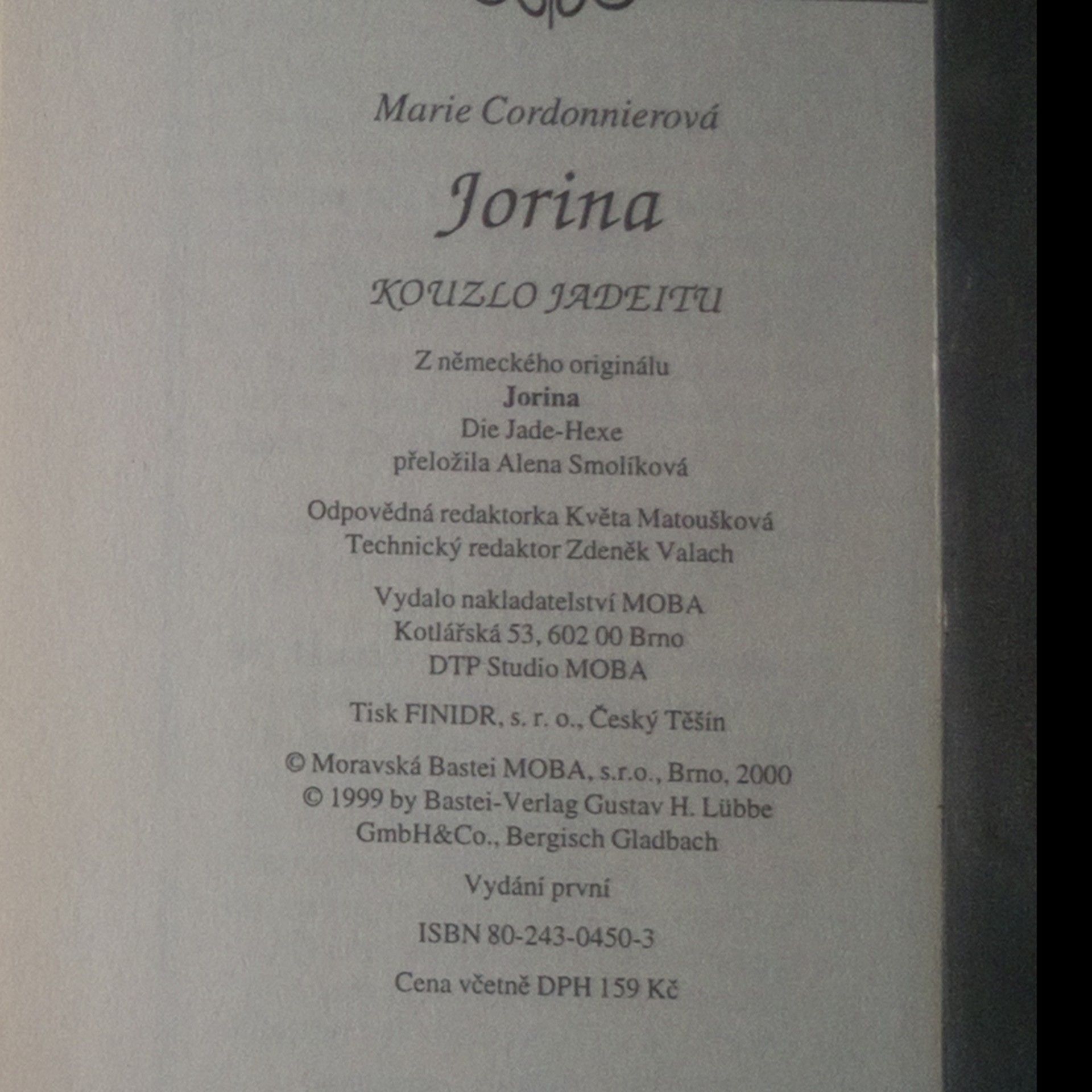 Marie Cordonnier Jorina: Kouzlo jadeitu
