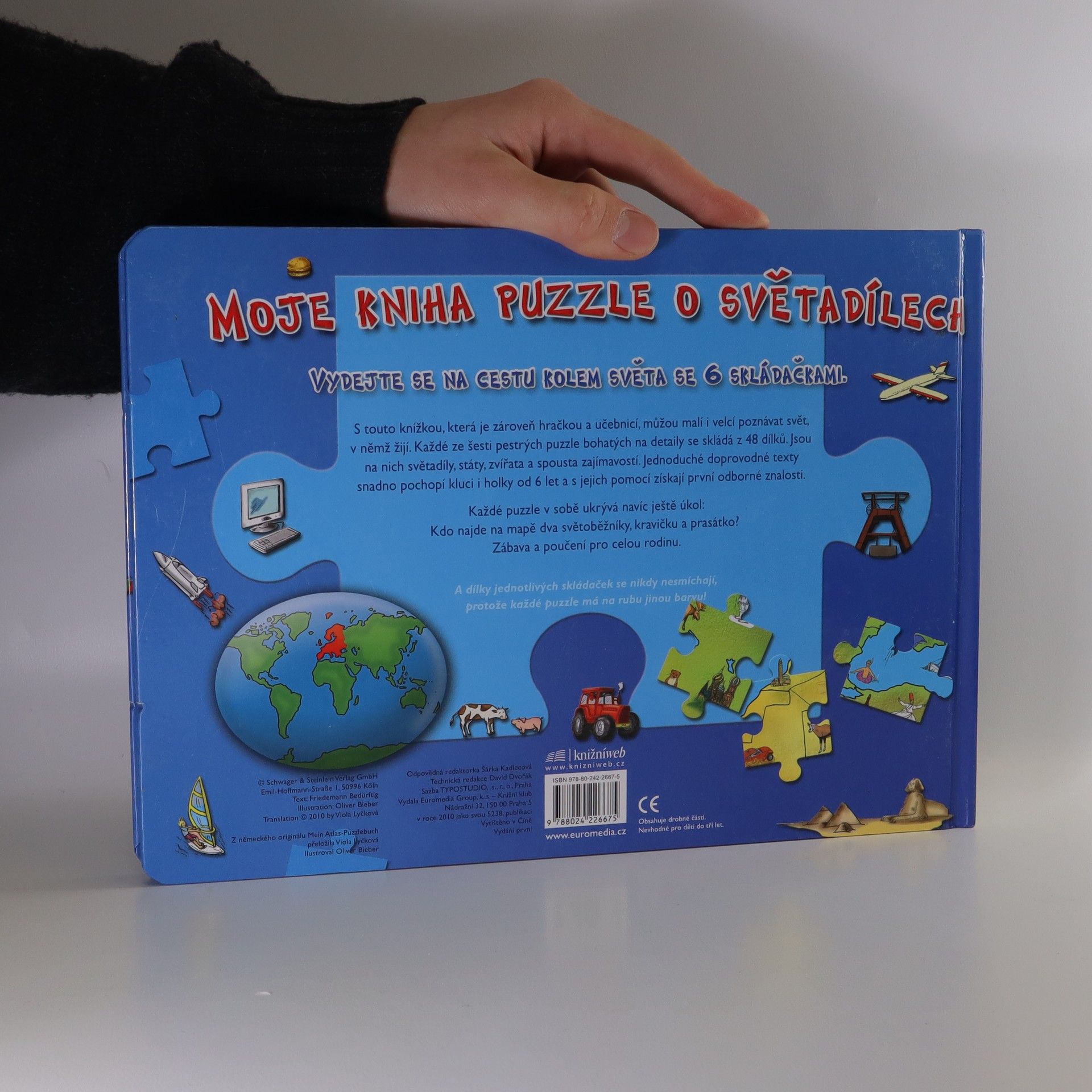 Friedemann Bedürftig Moje kniha puzzle o světadílech. Učíme se při hraní