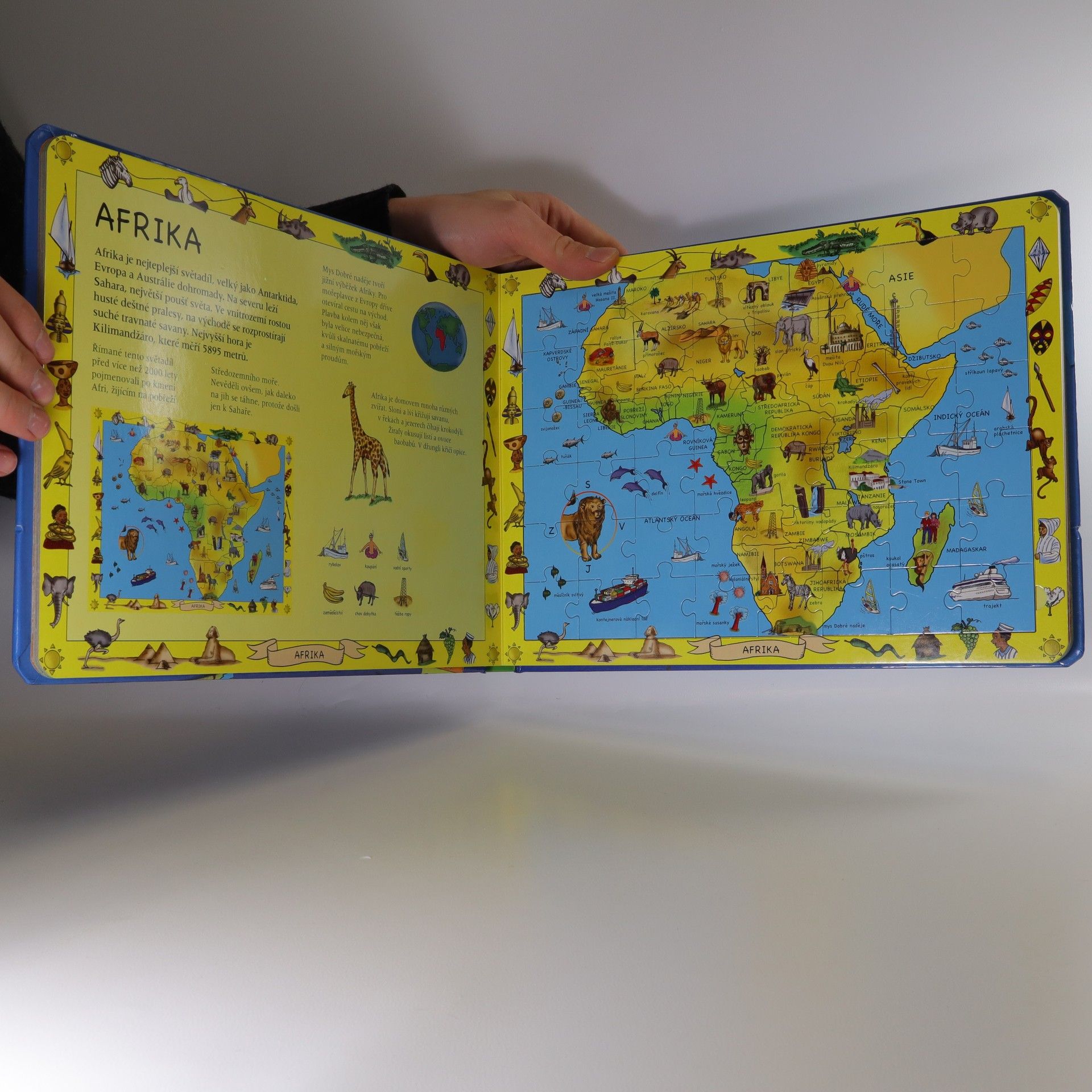Friedemann Bedürftig Moje kniha puzzle o světadílech. Učíme se při hraní