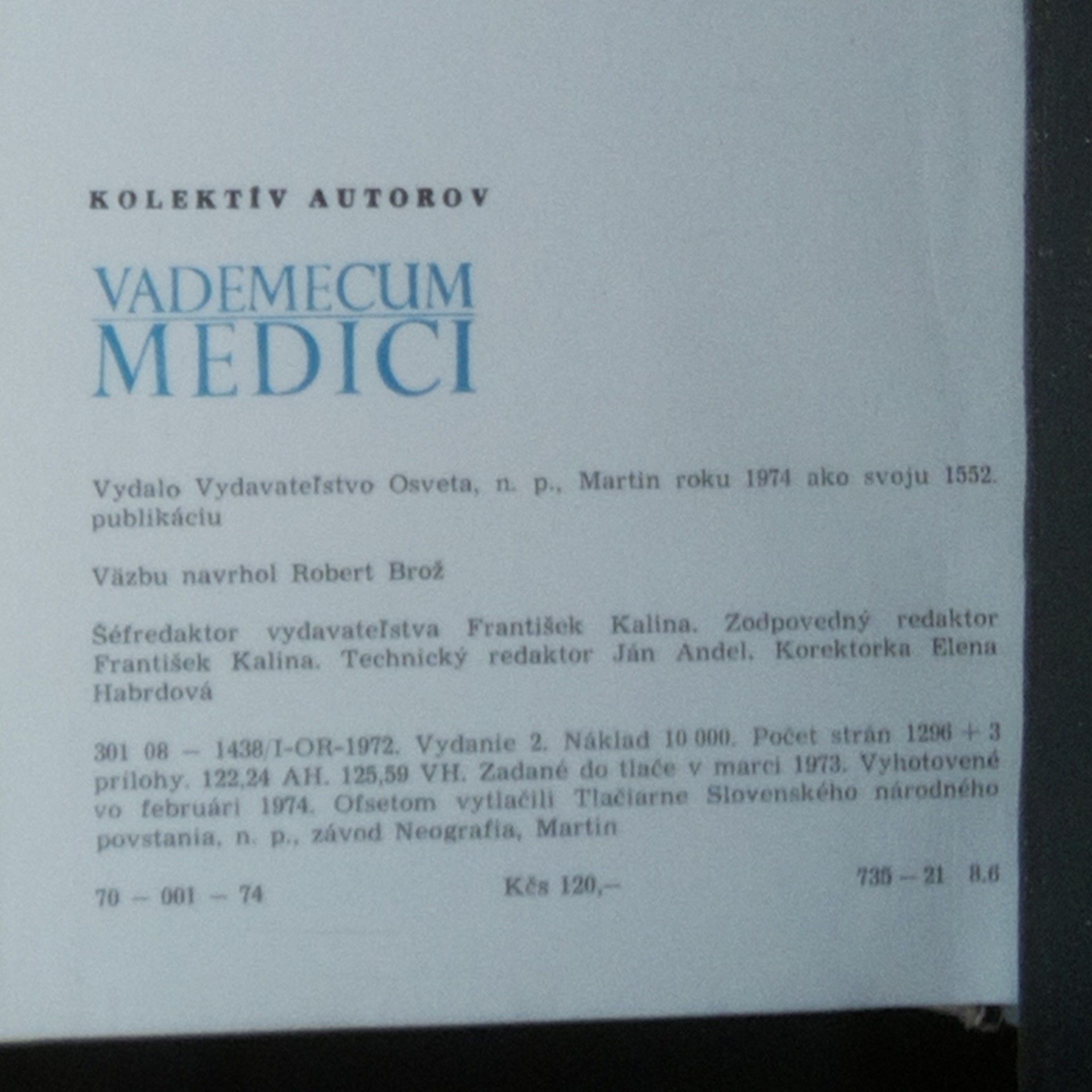 Kolektiv autorů Vademecum medici
