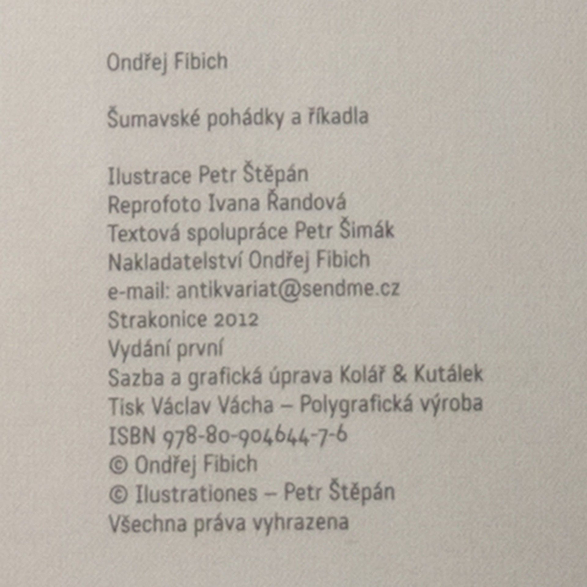 Ondřej Fibich Šumavské pohádky a říkadla