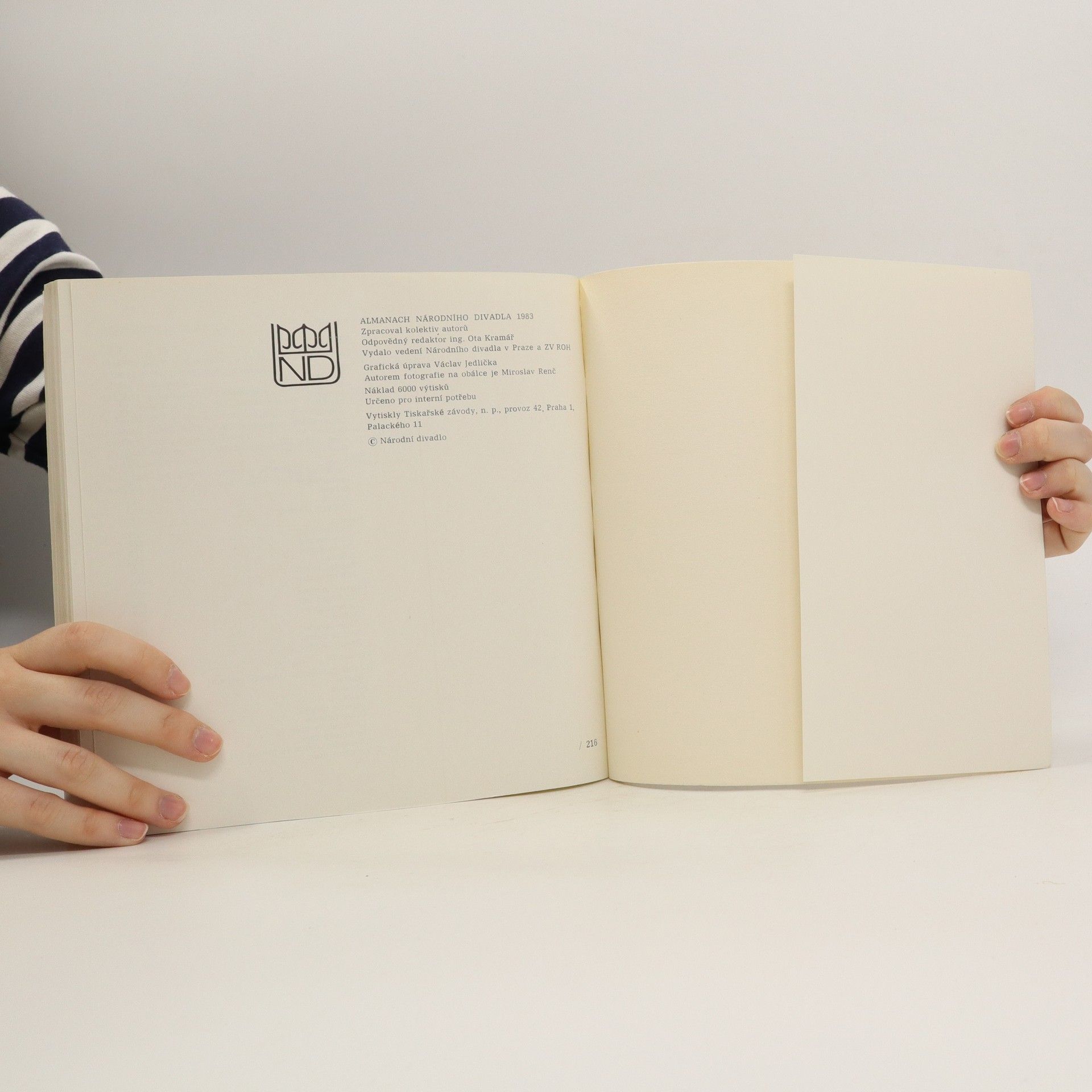 Collectif d'auteurs Almanach Národního divadla 1983
